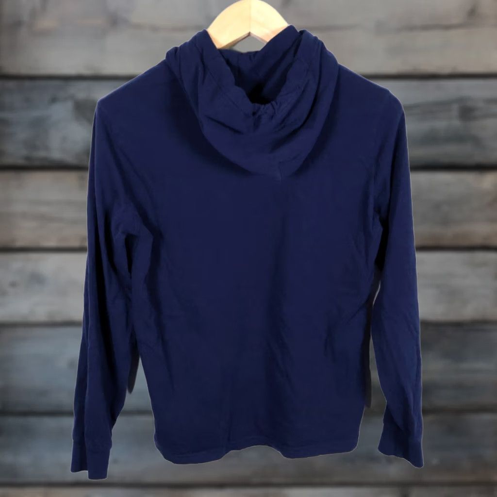 Polo Ralph Lauren VINTAGE Polo Ralph Lauren Hoodie Mens Small Dark Blue Embroidered Spell Out Lightweight Size US S / EU 44-46 / 1 - 1 Thumbnail