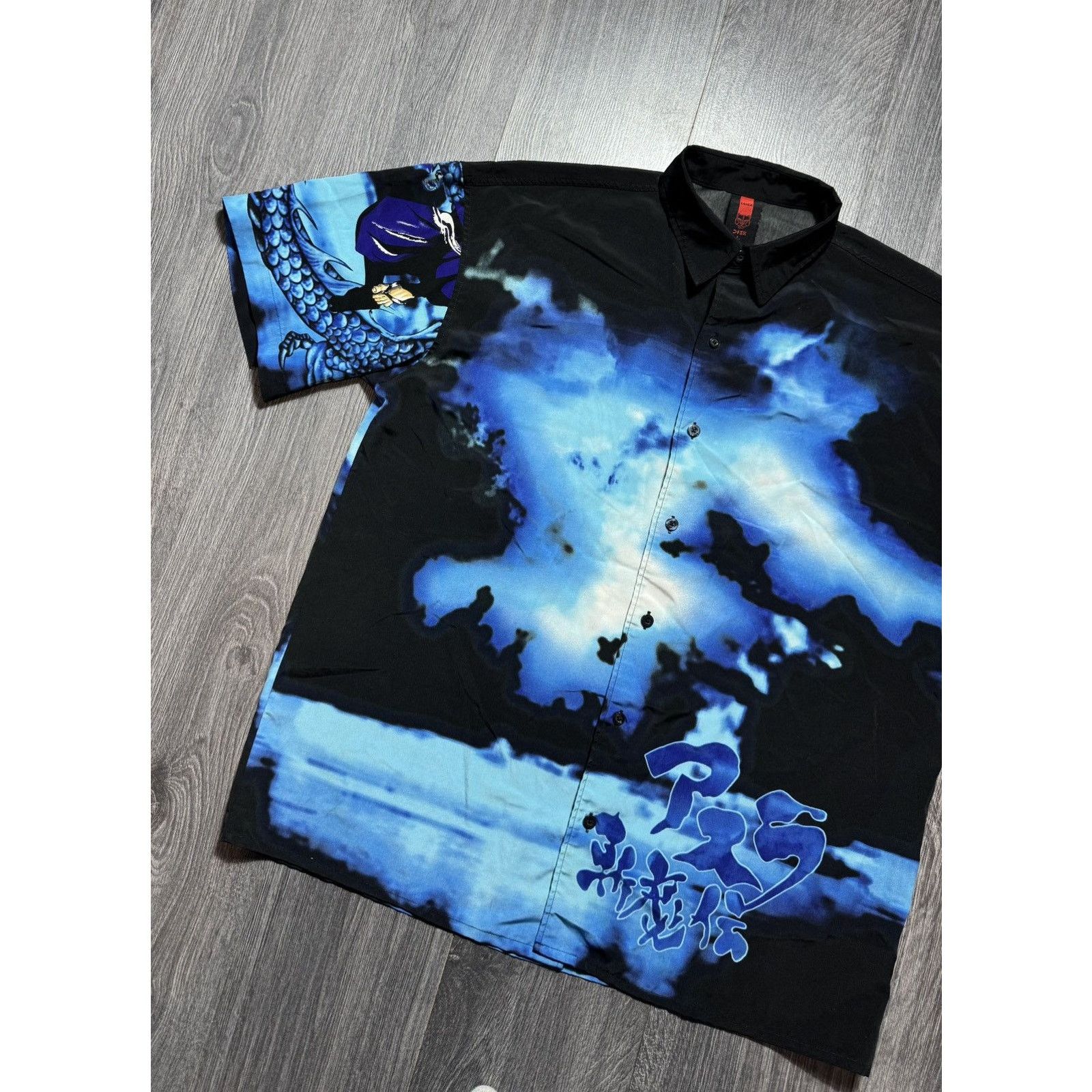 Japanese Brand 90s Vintage Anime Crazy Japanese Style All Over Print Shirt Size US L / EU 52-54 / 3 - 2 Thumbnail