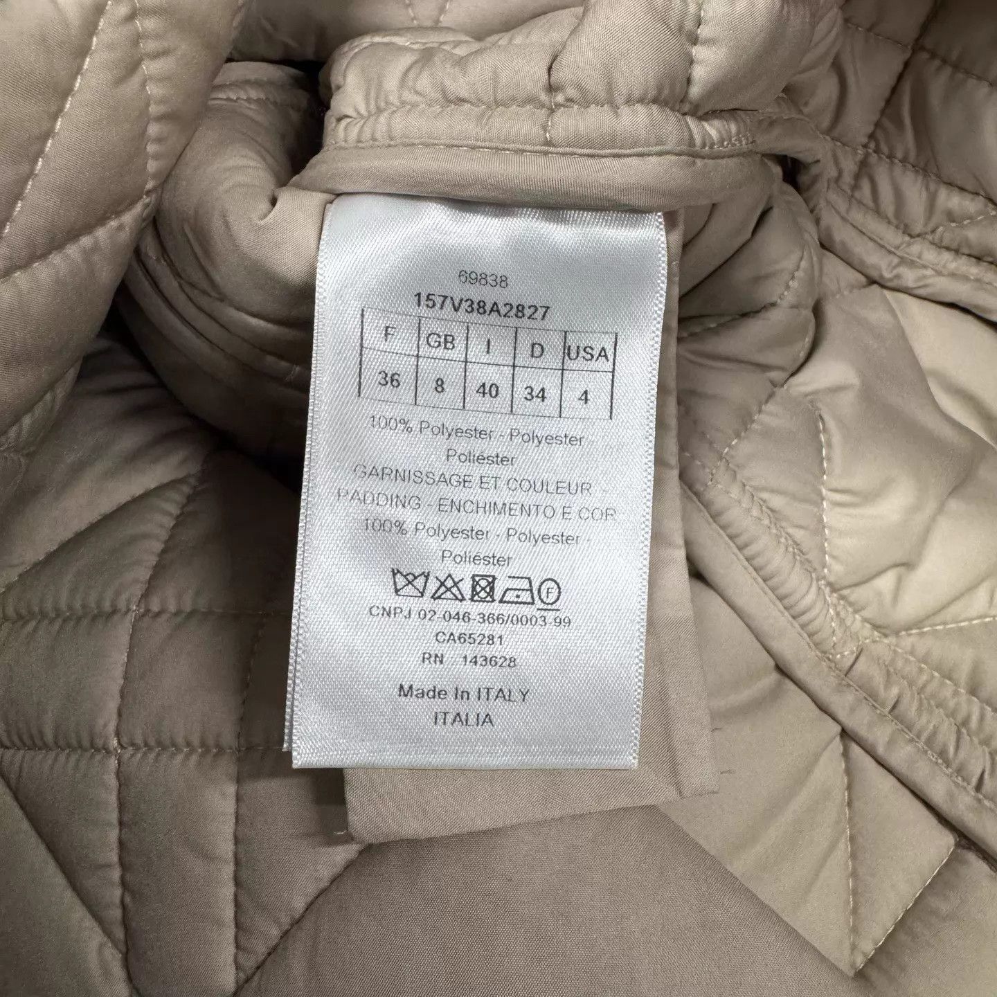 Dior Dior Beige Quilted Collared Cotton Jacket 99 New Size XS / US 0-2 / IT 36-38 - 7 Thumbnail