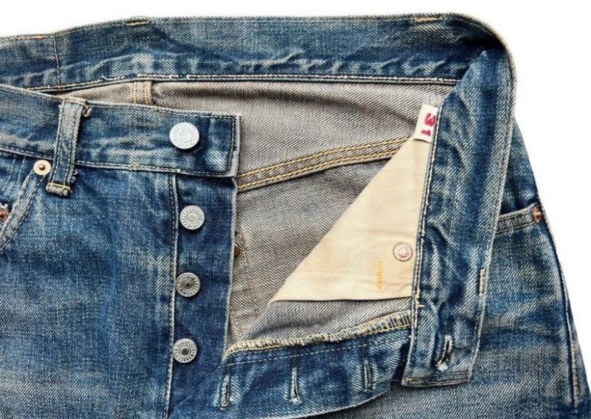 Blue Blue Japan Vintage Blue Blue Japan Selvedge Distressed Rusty Jeans 29 Size US 29 - 10 Thumbnail