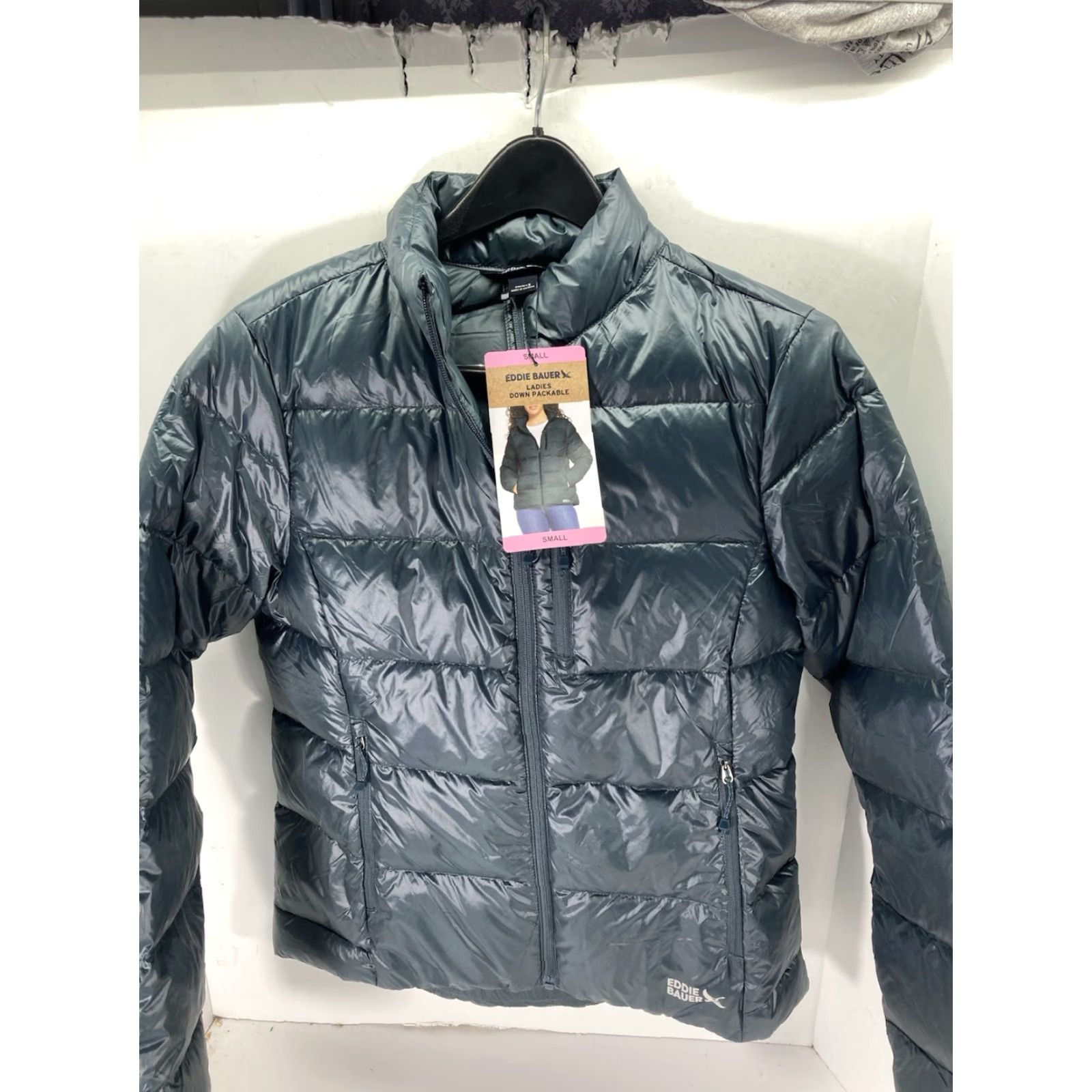 Eddie Bauer Eddie Bauer Down Puffer Jacket Coat Women S Blue Full Zip Packable NWT Size S / US 4 / IT 40 - 2 Thumbnail