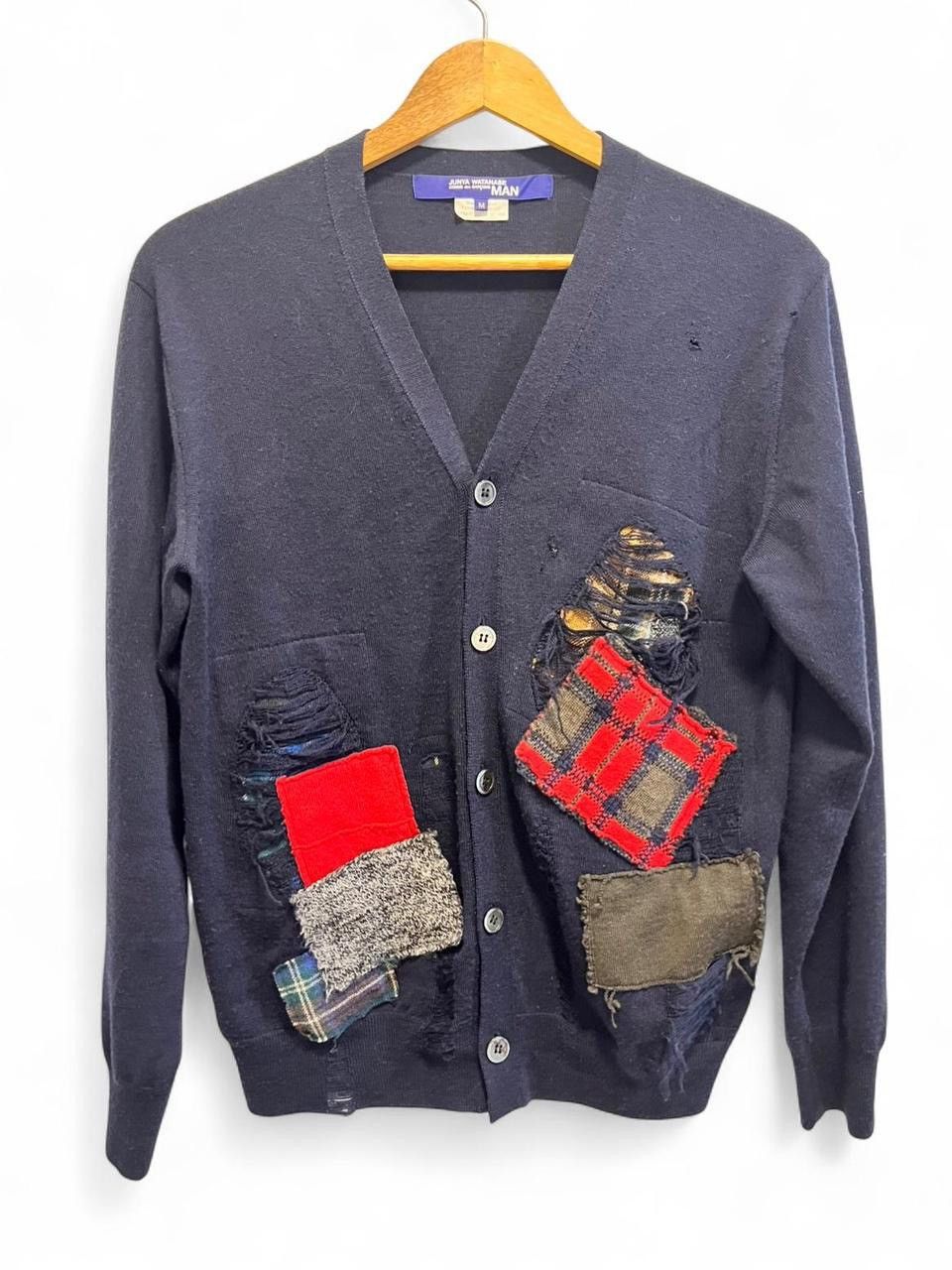 Junya Watanabe Patchwork Cardigan Wool Distressed Size US S / EU 44-46 / 1 - 1 Thumbnail
