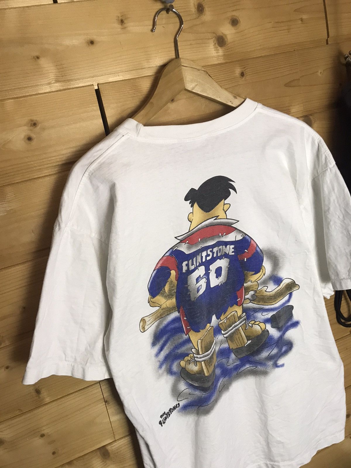 Cartoon Network Vintage 90s Flintstones hockey single stitch t-shirt Size US XL / EU 56 / 4 - 10 Thumbnail