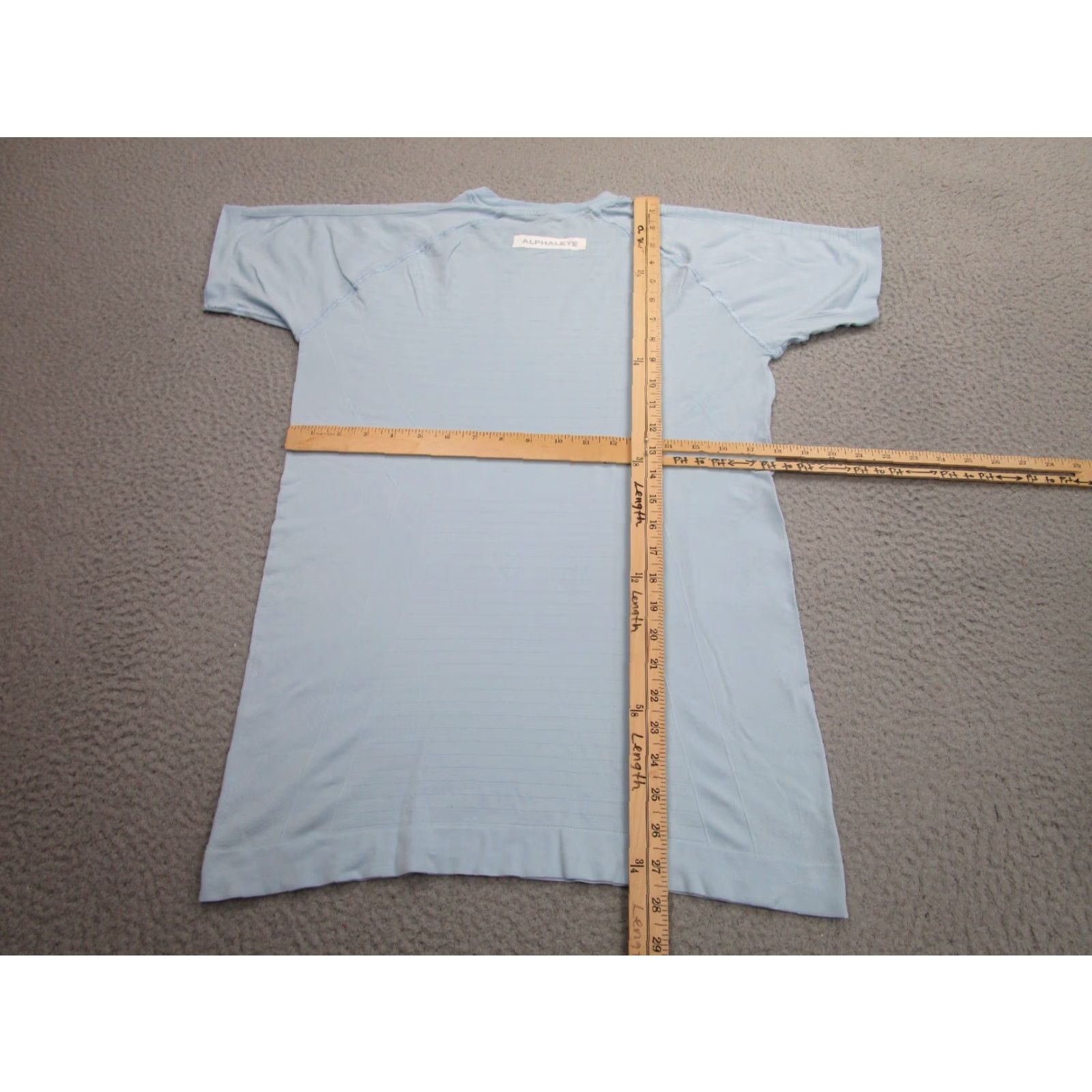 Vintage ALPHALETE Blue Graphic Print Muscle Compression T-Shirt Adult M Lightweight Mens Size US M / EU 48-50 / 2 - 6 Thumbnail