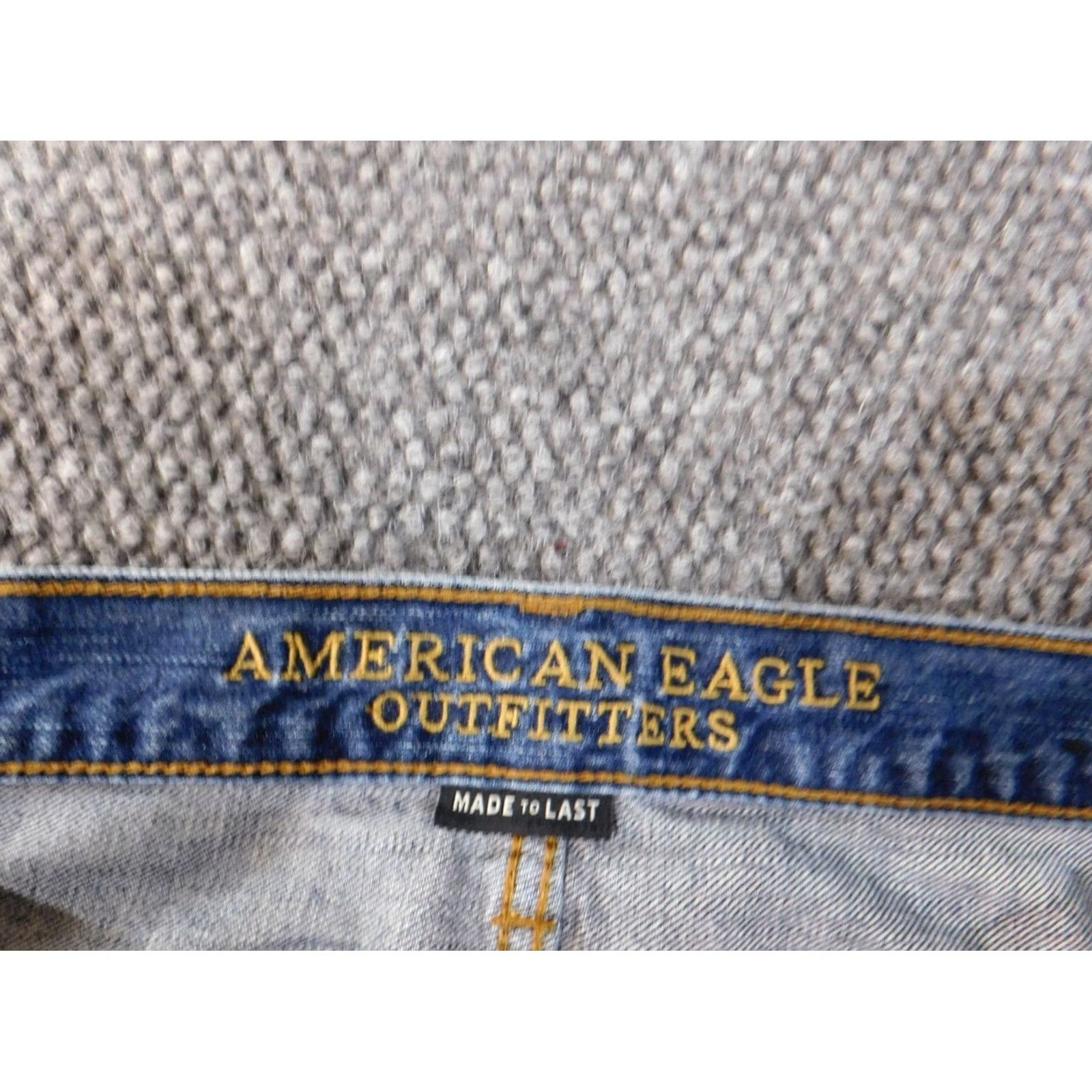 American Eagle Outfitters American Eagle Outfitters Jeans Mens 32x34 Blue Distressed Slim Straight Denim Size US 32 / EU 48 - 5 Thumbnail
