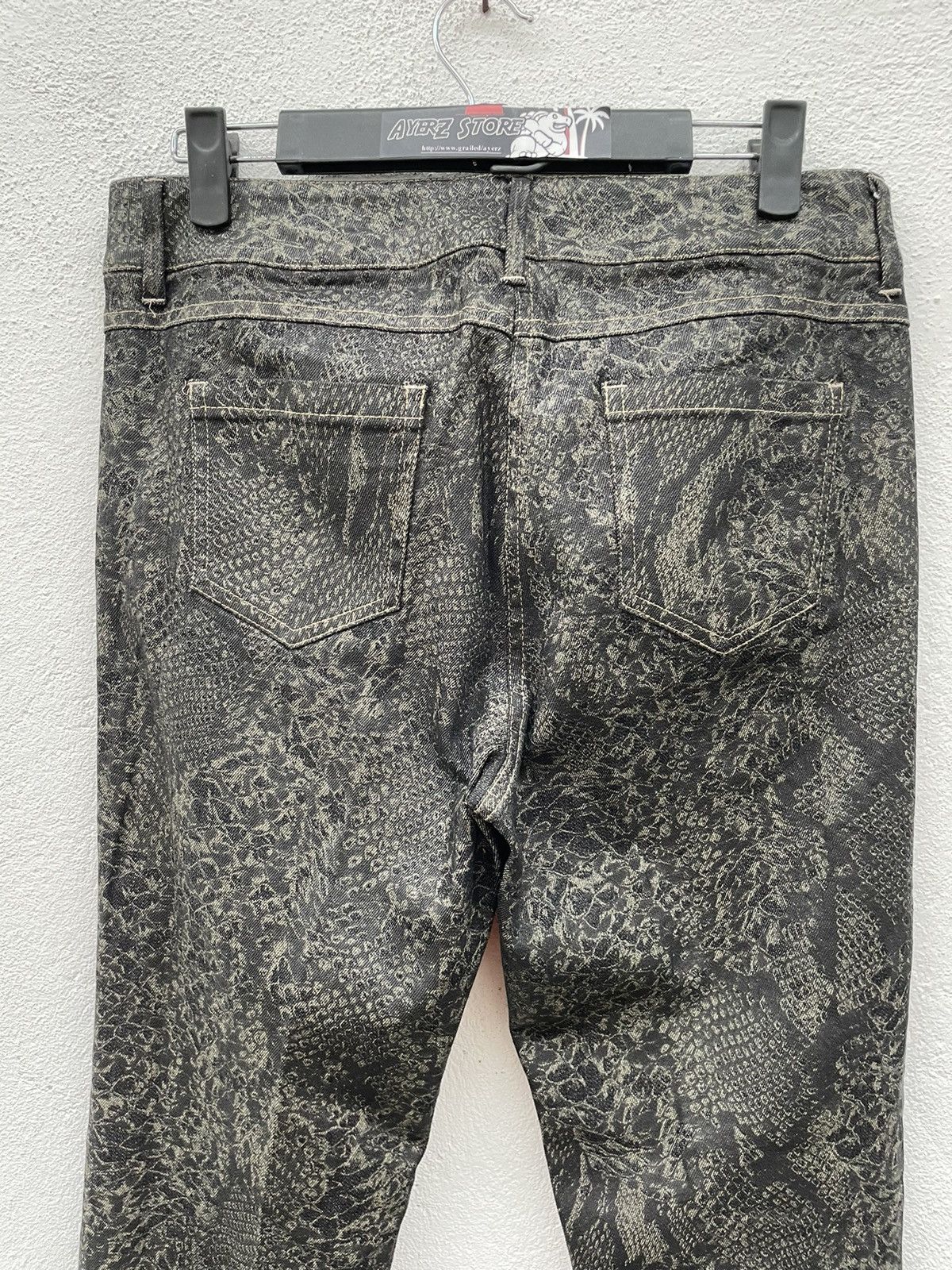 George Vintage Georges Rech Paris Snake Skin Skinny Jeans Size 32" / US 10 / IT 46 - 6 Thumbnail