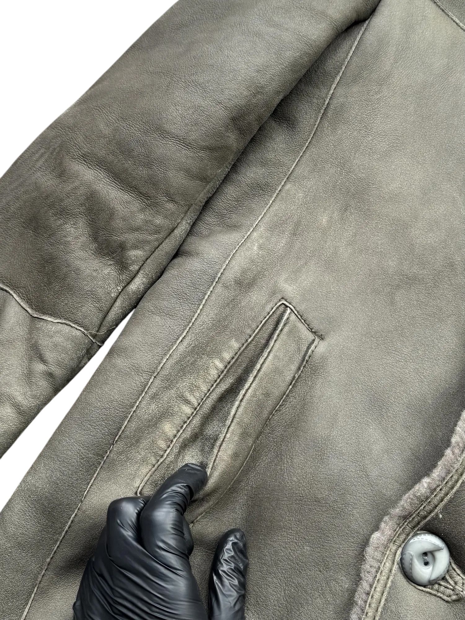 Vintage Y2K Real Sheepskin Coat(V291) Size M / US 6-8 / IT 42-44 - 3 Thumbnail