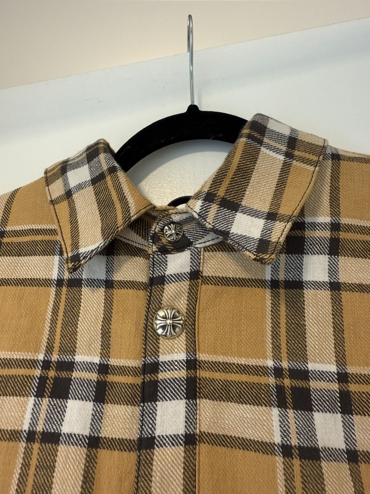 Chrome Hearts YELLOW PLAID FLANNEL Size US XXL / EU 58 / 5 - 7 Thumbnail