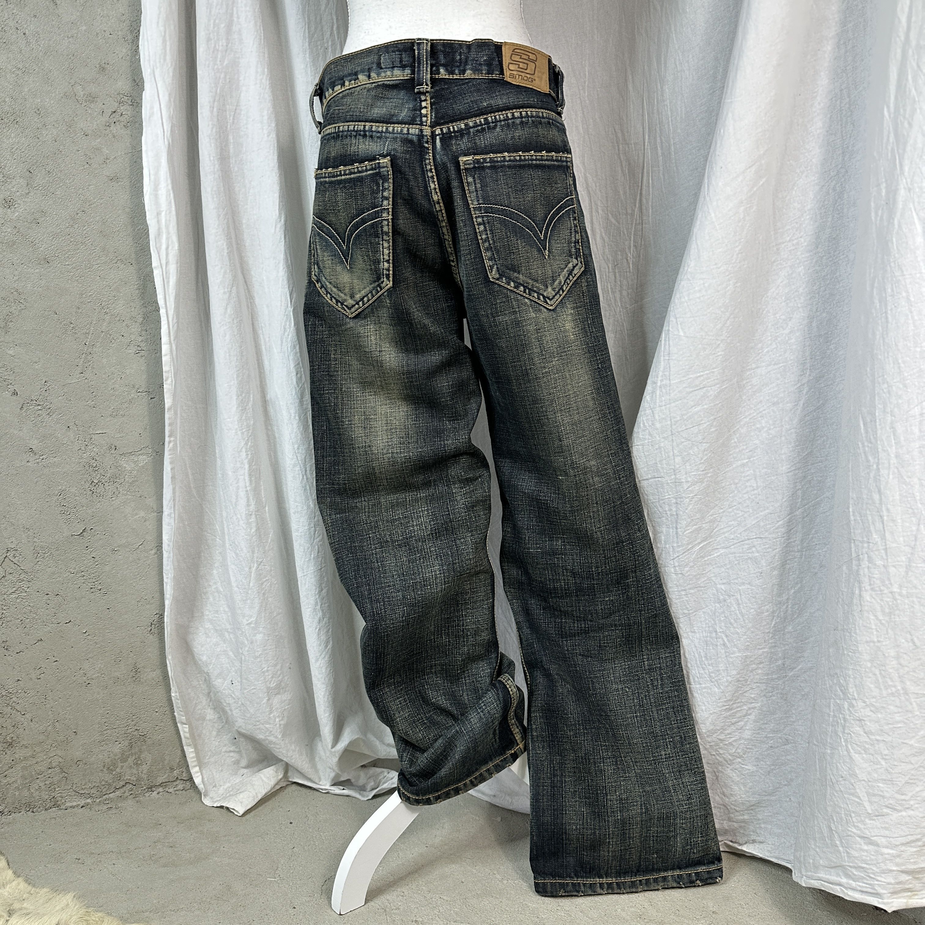 Vintage Vintage Flared Rotten Green Jeans Size 31" - 4 Thumbnail
