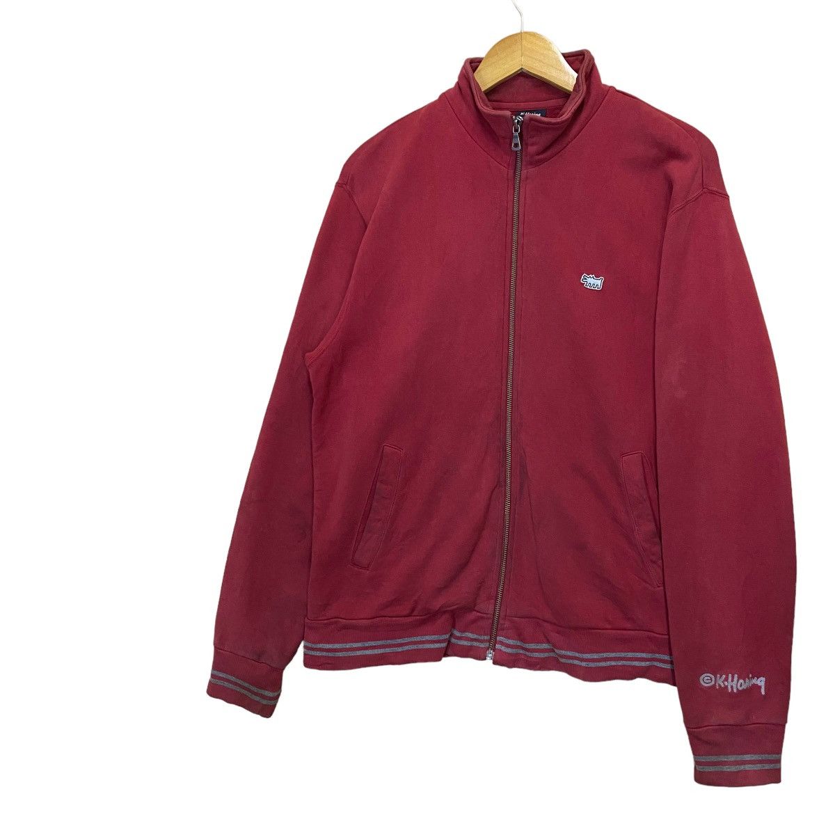 Japanese Brand Keith Haring Small Logo Embroidered Fullzip Sweatshirt Sz M Size US M / EU 48-50 / 2 - 3 Thumbnail