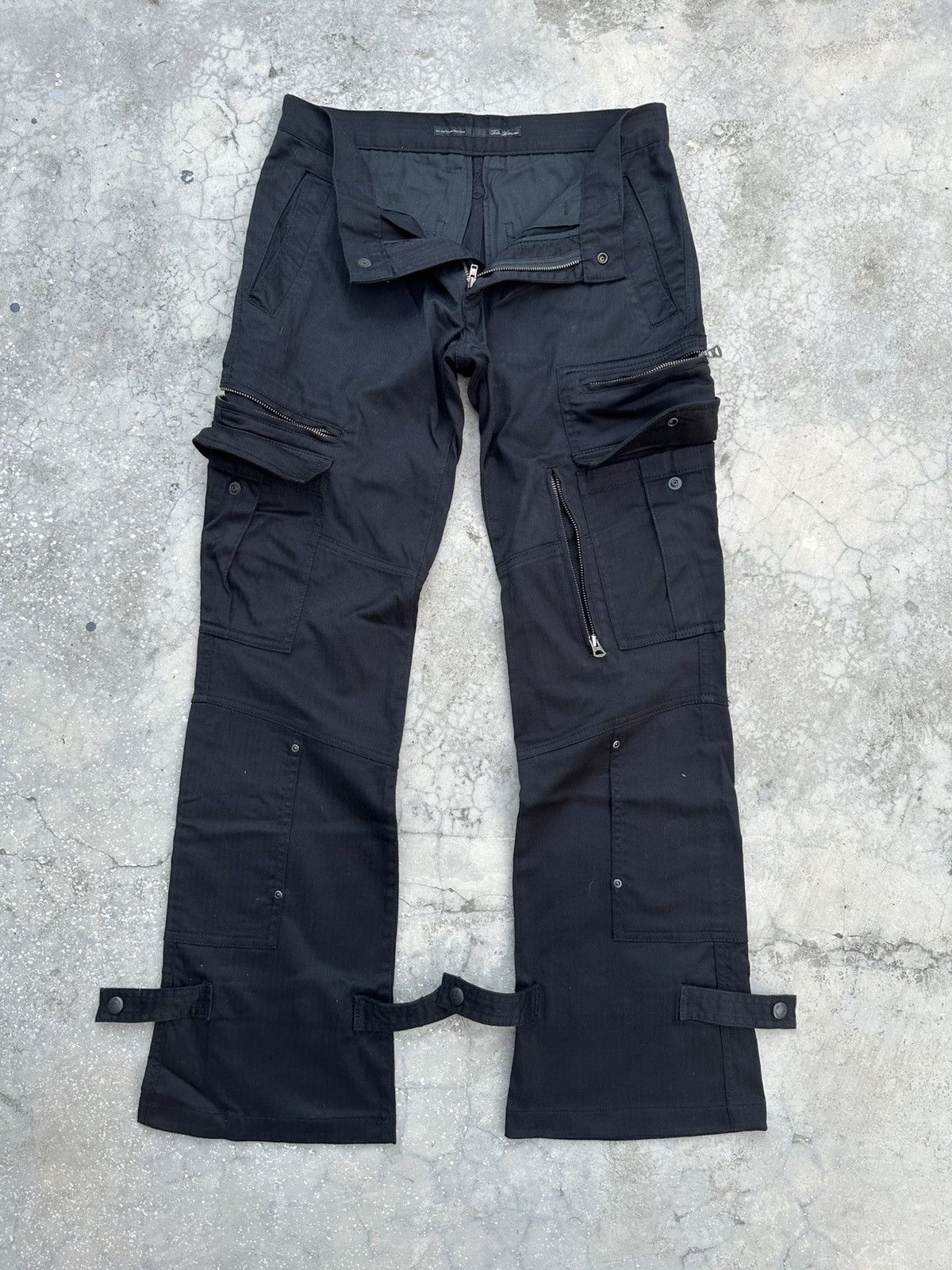 Tete Homme Vintage Tete Homme HBT Cargo Flare Trousers Pants Size US 32 / EU 48 - 3 Thumbnail