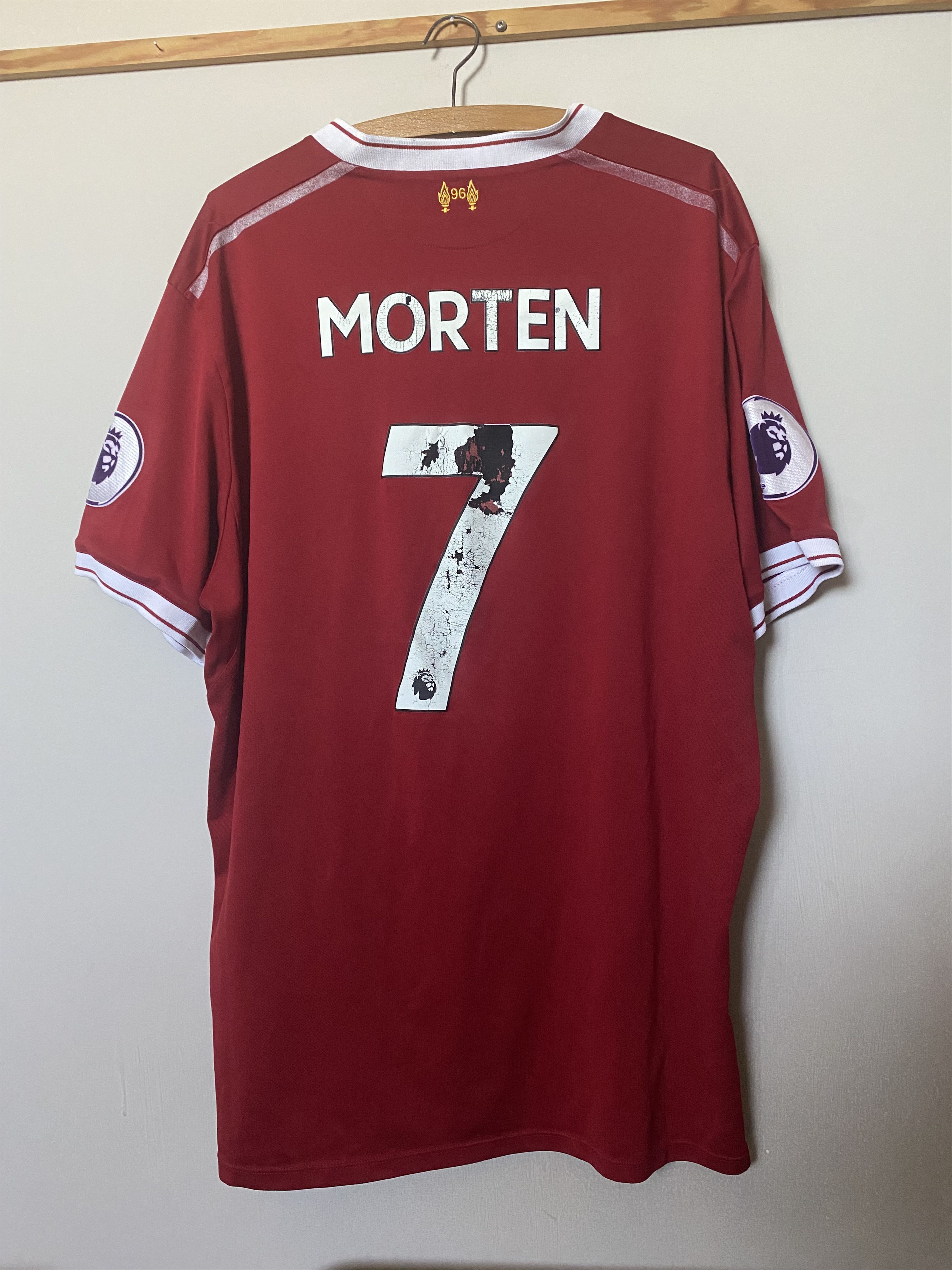 New Balance Shirt LIVERPOOL FC #7 MORTEN 2017 - 2018 XXL New Balance Size US XXL / EU 58 / 5 - 1 Thumbnail