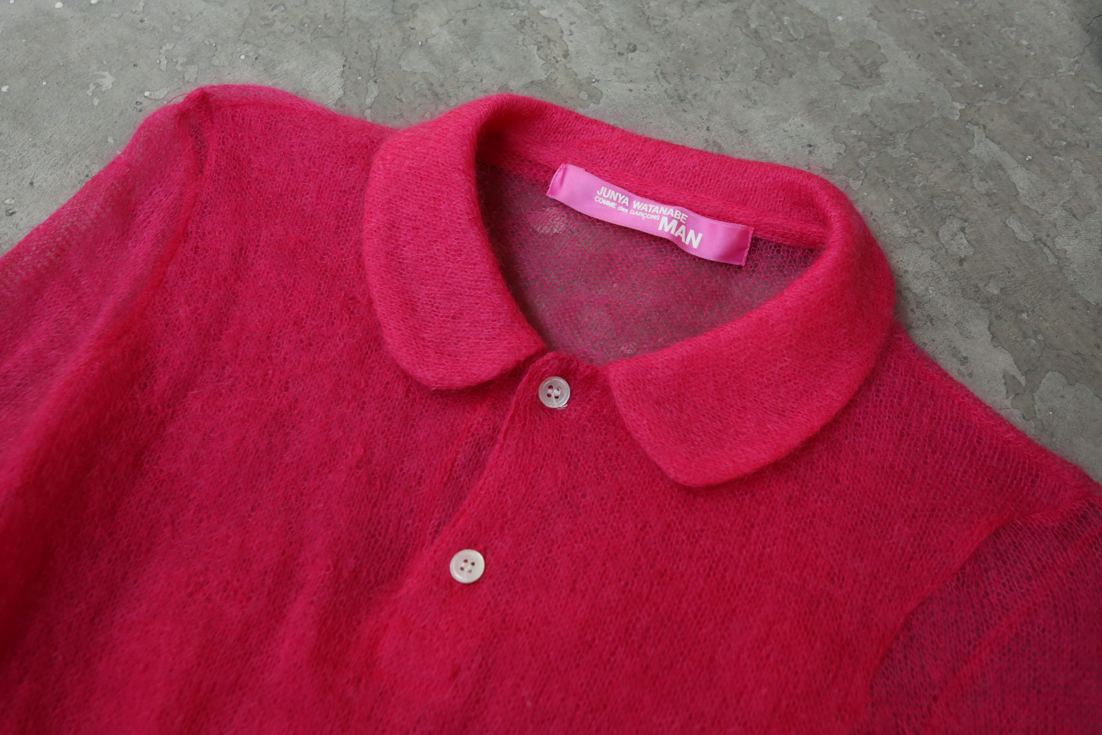 Comme des Garcons Junya Watanabe - F/W 04 - Mohair Polo Longsleeves Size US S / EU 44-46 / 1 - 4 Thumbnail