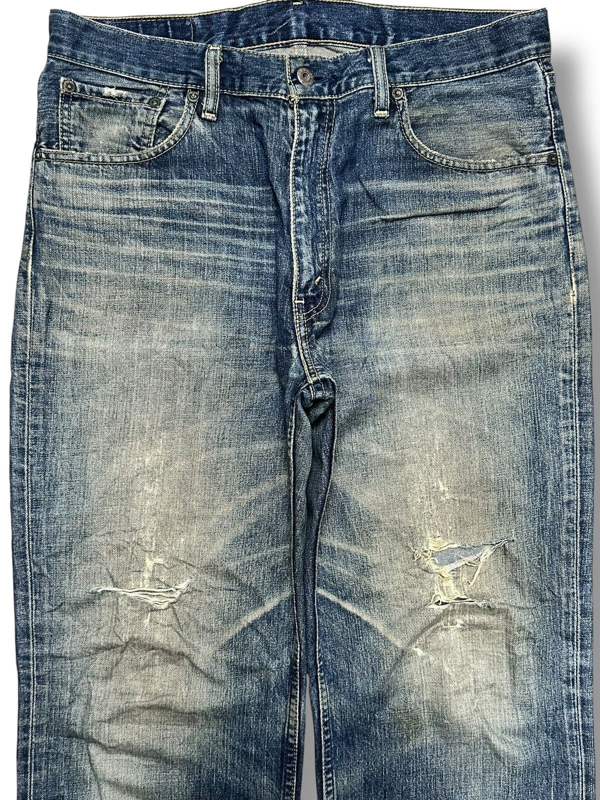 Levi's Levi’s 502 Regular Tapered Fit MudWash Distressed Faded Jean Size US 34 / EU 50 - 2 Thumbnail