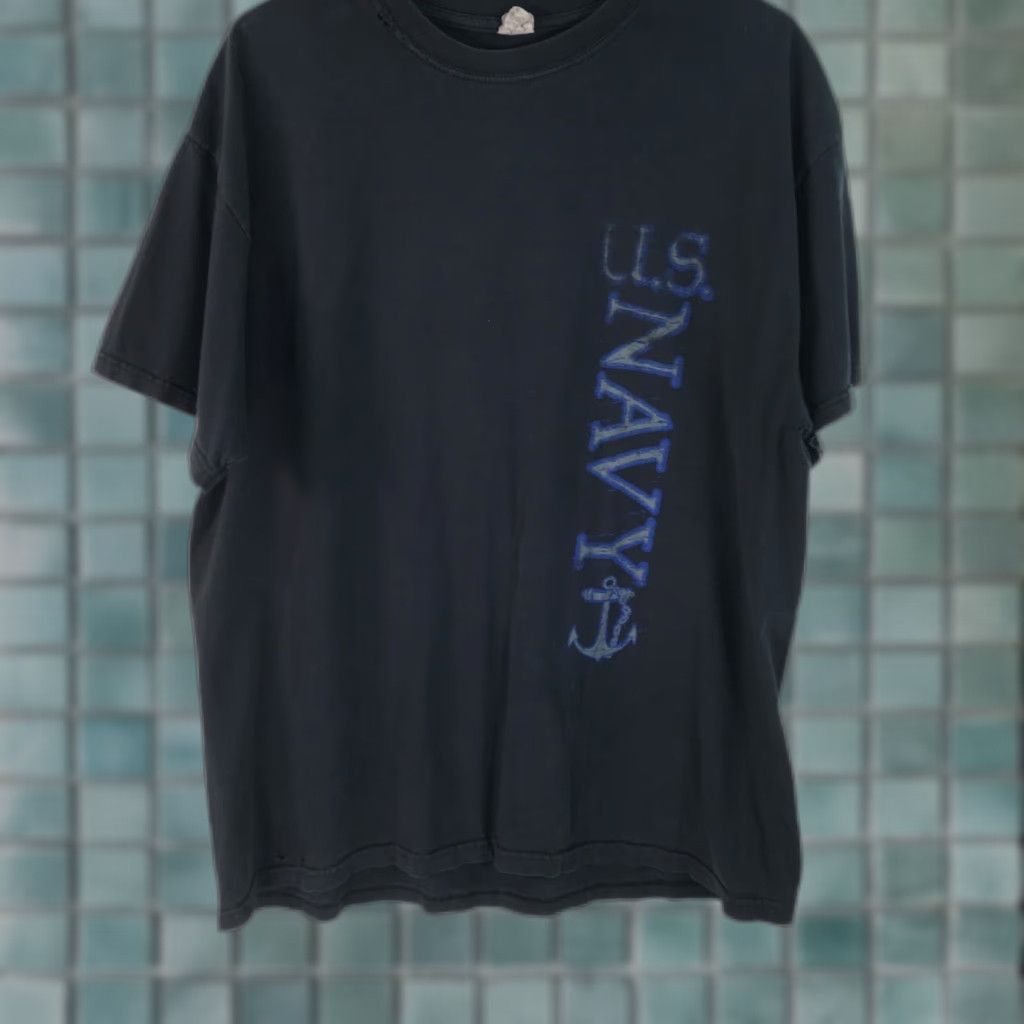 Jerzees VINTAGE Jerzees US Navy Graphic T-Shirt Black Adult XL Short Sleeve Size US 36 / EU 52 - 1 Thumbnail