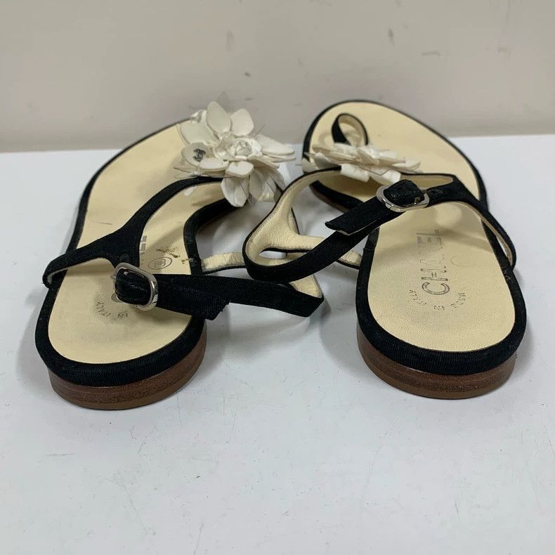 Chanel Chanel Transparent Camellia Sandals, Size 38 Size US 7 / IT 37 - 6 Thumbnail