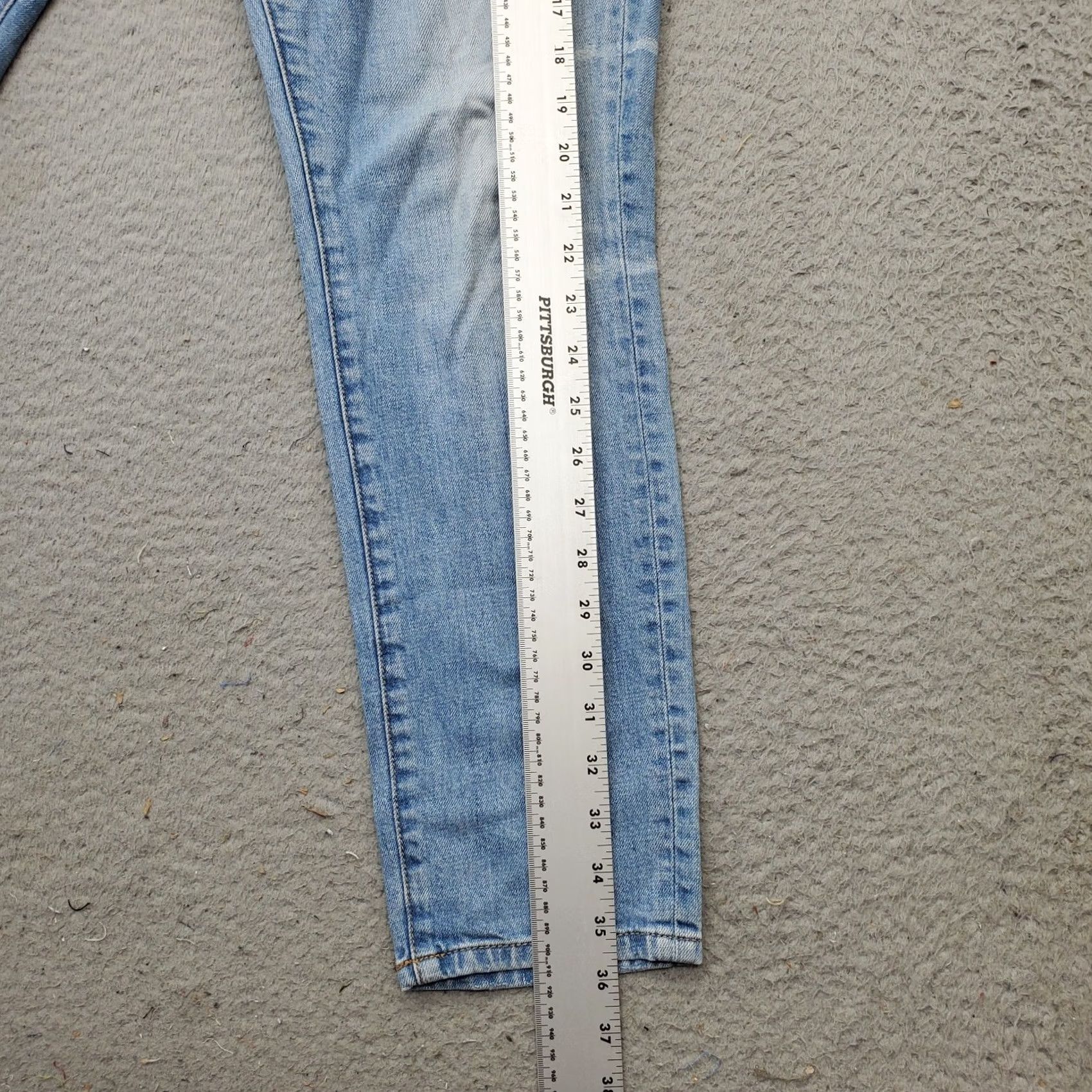 Vintage Genetic Denim Jeans Womens 31 Blue Distressed 5-Pocket Design Straight Leg Denim Pants Size 24" / US 00 / IT 34 - 3 Thumbnail