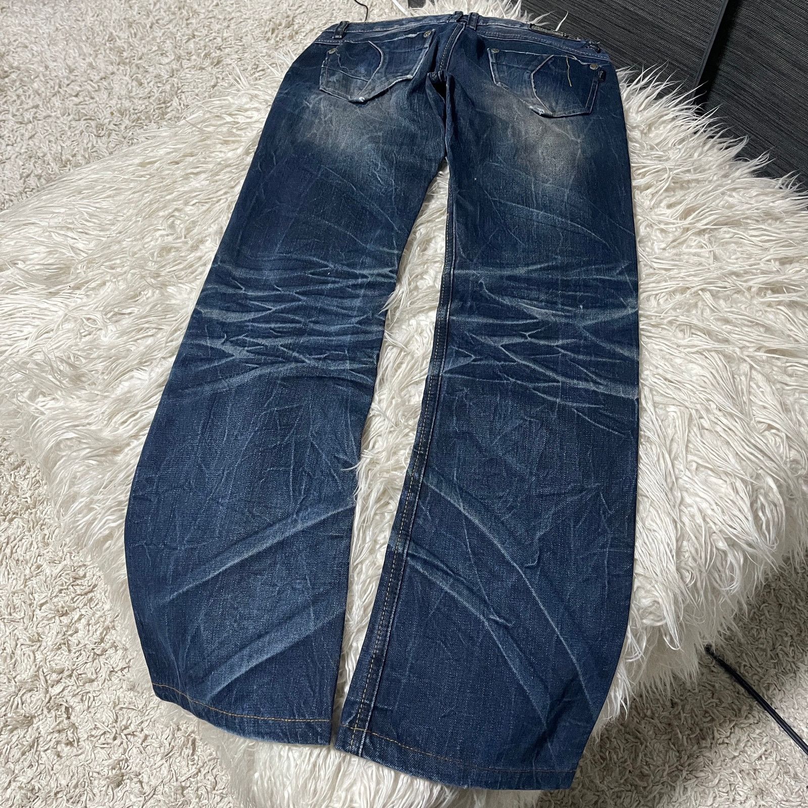 Hysteric Glamour × Undercover Vintage Japanese Brand Faded Wash Low-rise Denim Jeans Blue Size 30" / US 8 / IT 44 - 6 Thumbnail