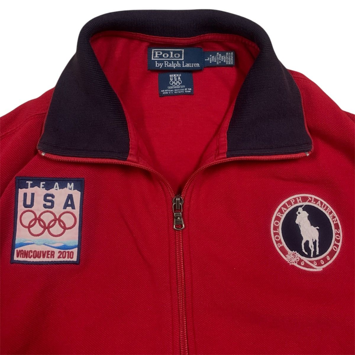 Polo Ralph Lauren Vtg Polo Ralph Lauren USA Olympic Team 2010 Tracktop Sweater Size US L / EU 52-54 / 3 - 6 Thumbnail