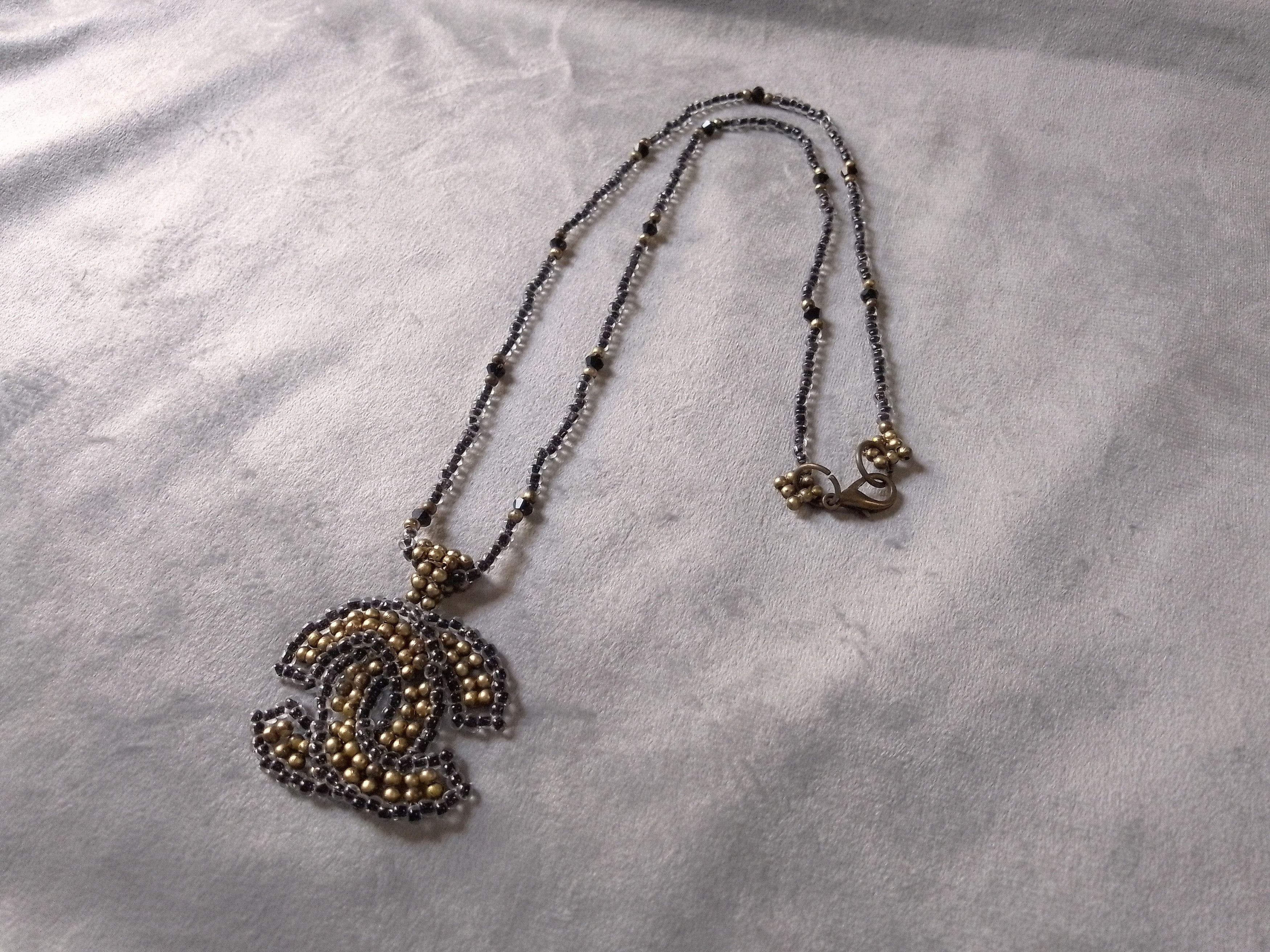 Handmade Necklace Long Black Elegant Pena C Chanel Size ONE SIZE - 3 Thumbnail