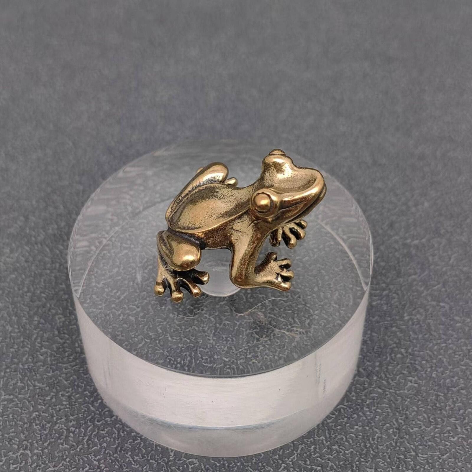 The Unbranded Brand Brass Frog Miniature Figurine Size ONE SIZE - 6 Thumbnail