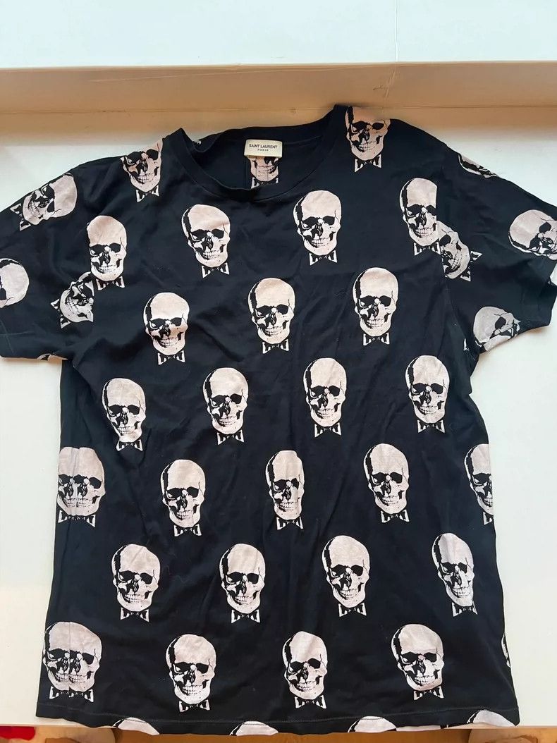 saint laurent paris スカルオーケストラTシャツ L Saint Laurent Skeleton | Grailed