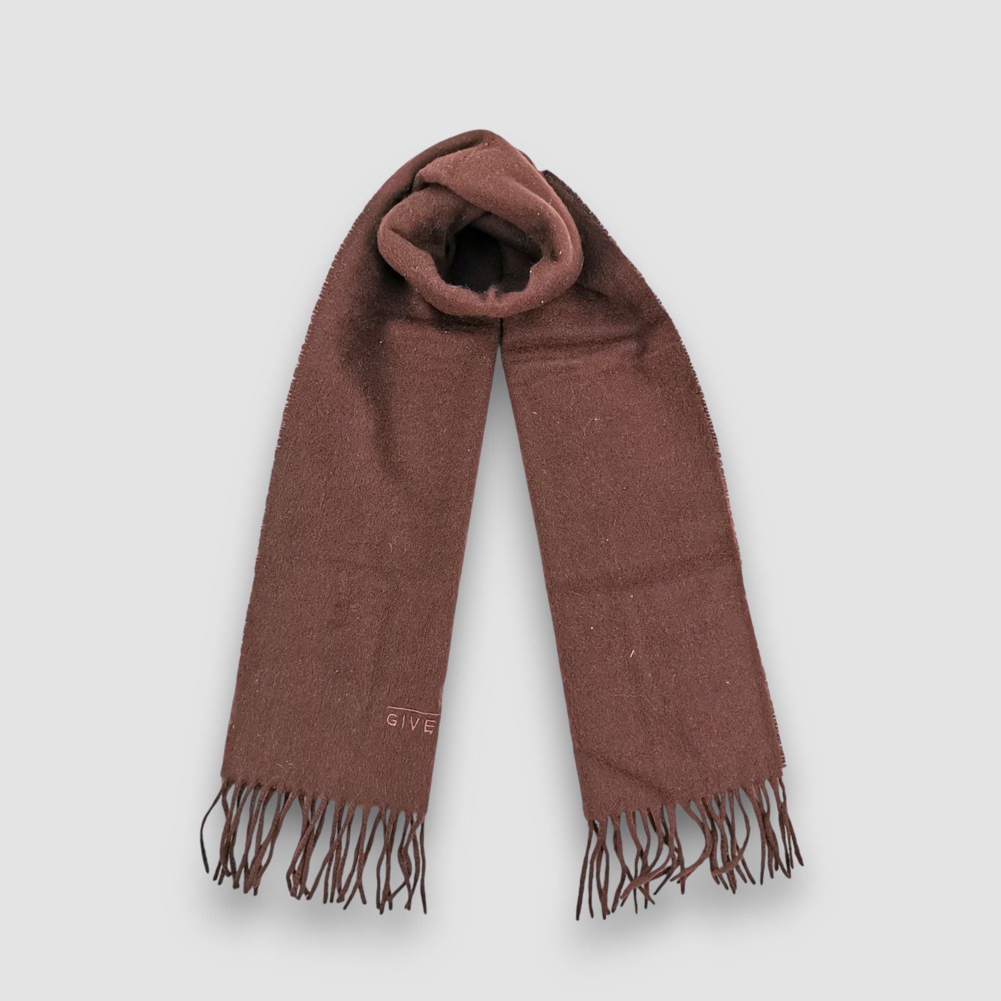 Japanese Brand Vintage GIVENCHY Scarf Muffler Wool Fringe Scarves. Size ONE SIZE - 1 Thumbnail