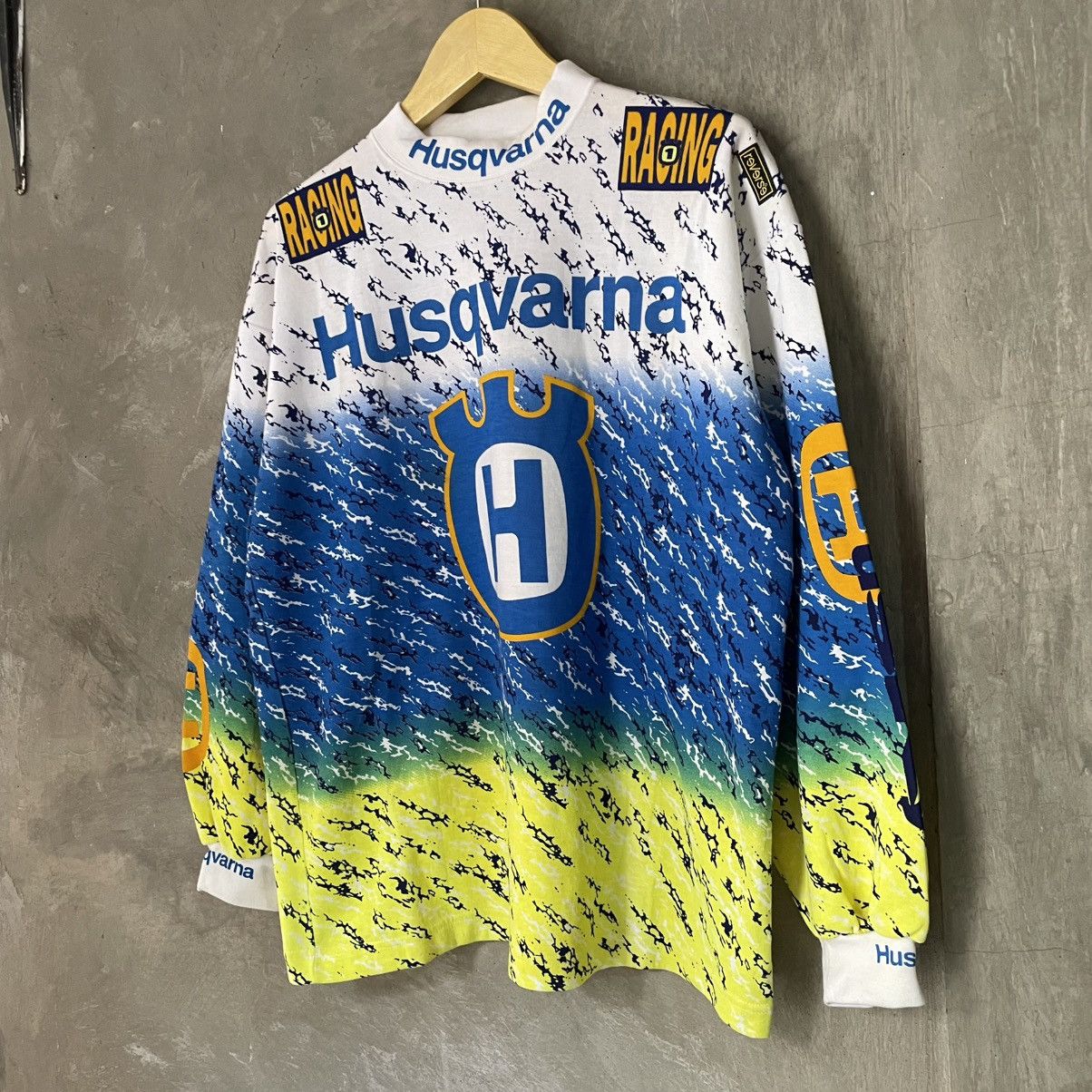 Gear for Sports × Vintage New Old Stock Vintage 90s Jersey Motocross Husqvarna Size US L / EU 52-54 / 3 - 3 Thumbnail