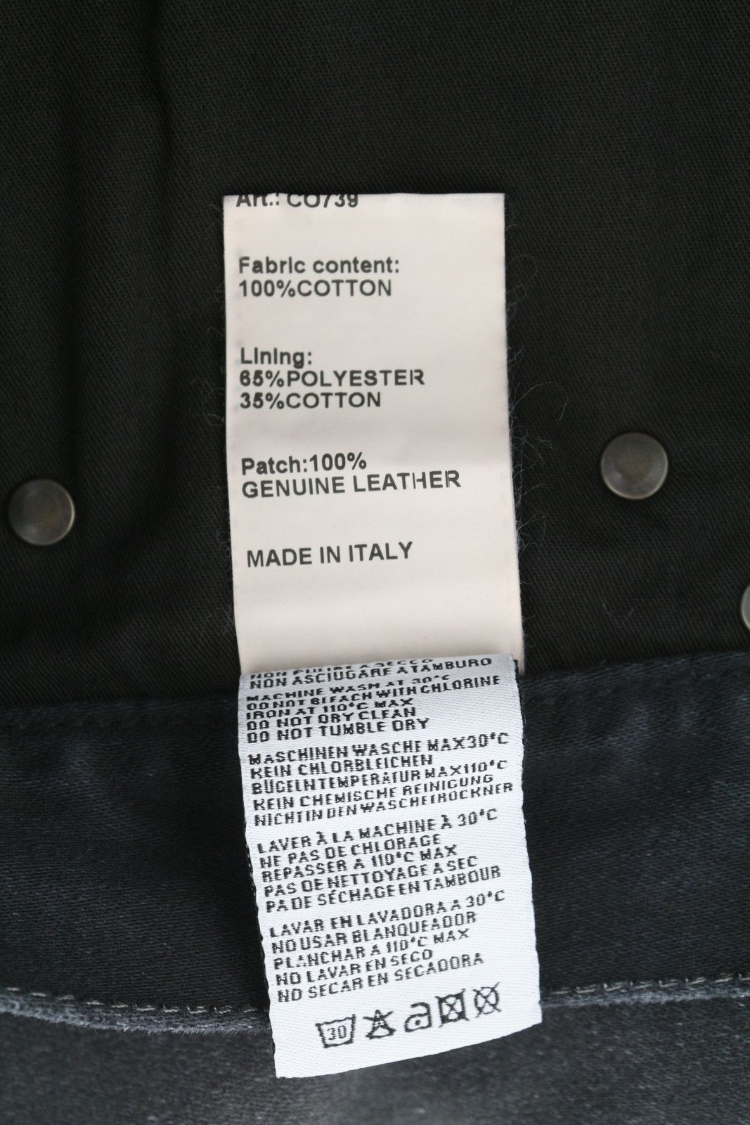 R13 X-BF 23 Black Garment Dyed Moleskin Cropped Jeans 86532 Size 23" - 8 Thumbnail