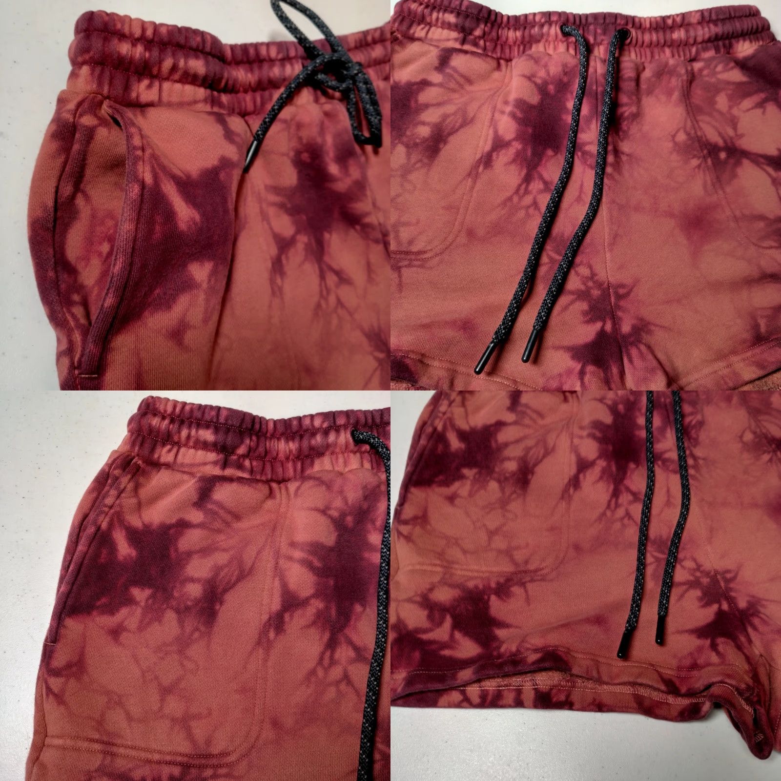 Merrell VINTAGE Merrell Women's Athletic Shorts Knit Tie Dye Burgundy M Casual Activewear Athleisure Size 32" / US 10 / IT 46 - 8 Thumbnail