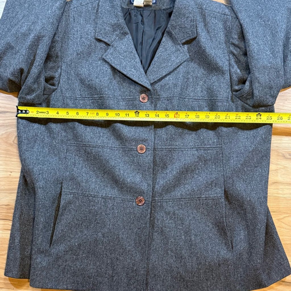 J Brand Maggie McNaughton Women’s 20W Wool Blazer Gray Size 3XL / US 20-22 - 6 Thumbnail