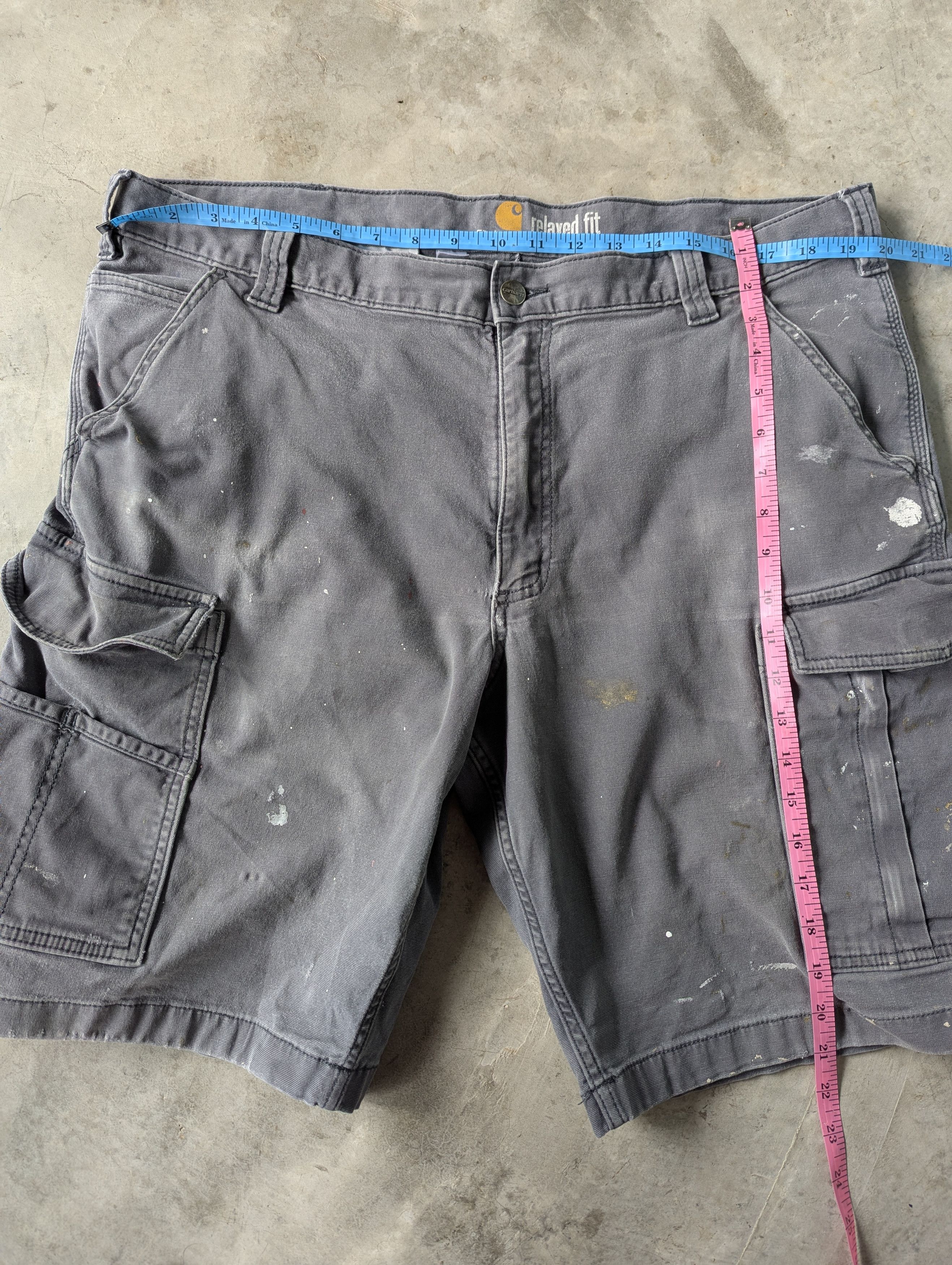 Carhartt Distressed Faded Painter Gray Carhartt Short Cargo Pants Size US 40 / EU 56 - 12 Thumbnail