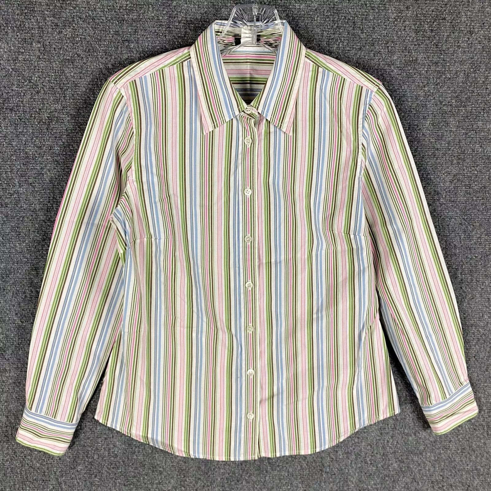 J.Crew J Crew Button Up Top Women's Small Long Sleeve Striped S Size S / US 4 / IT 40 - 1 Thumbnail