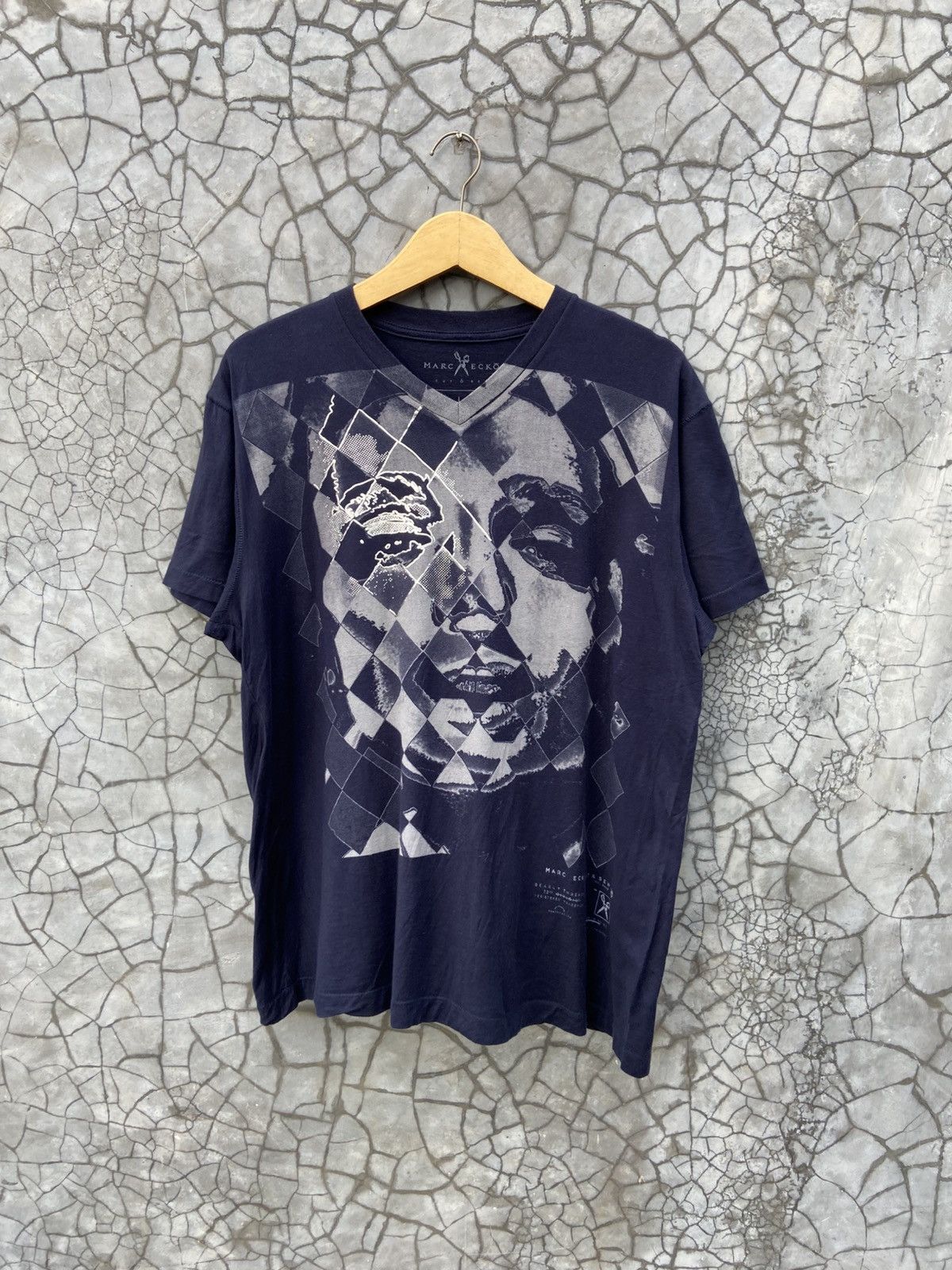 Marc Ecko Cut & Sew Navy Printed Tee