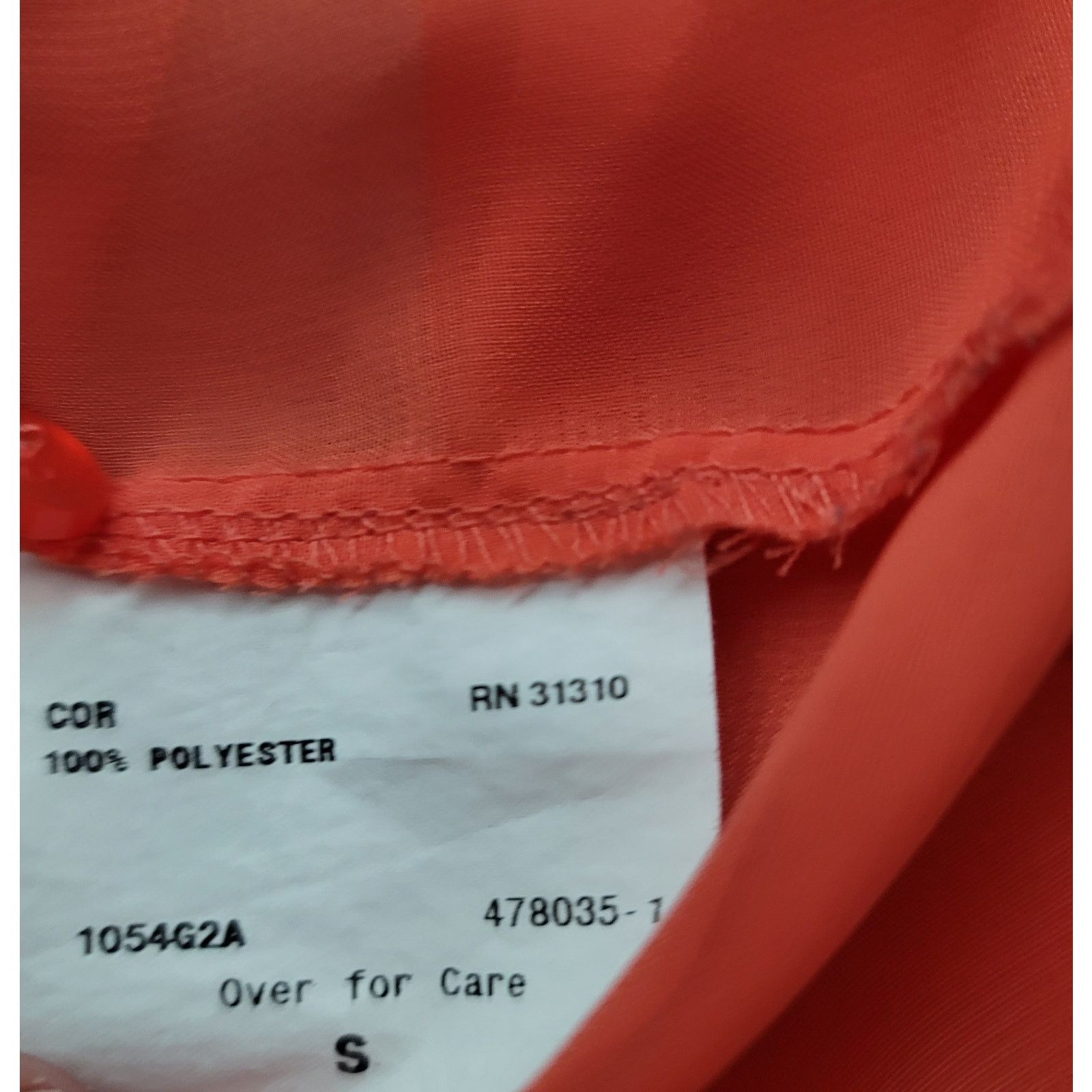 Other By & By Orange Deep V-Neck 2 Button Closure Sheer Top Small Size S / US 4 / IT 40 - 3 Thumbnail