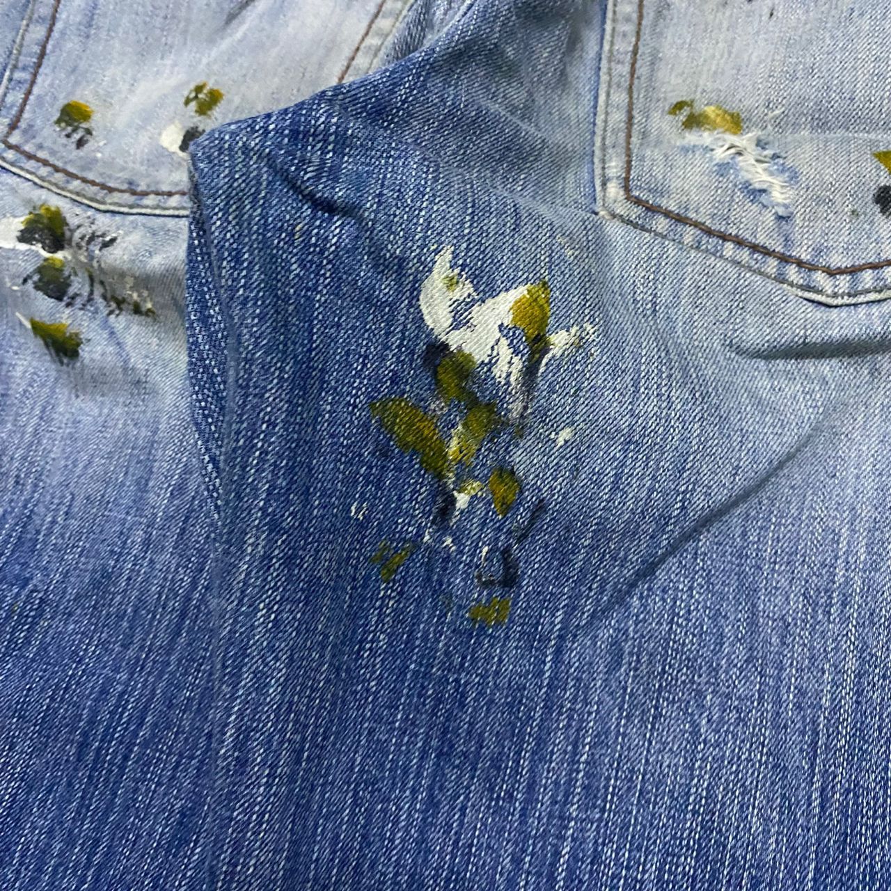 If Six Was Nine 💥Best Offer💥Vintage Global Work Splash Colour Denim Size US 32 / EU 48 - 14 Thumbnail