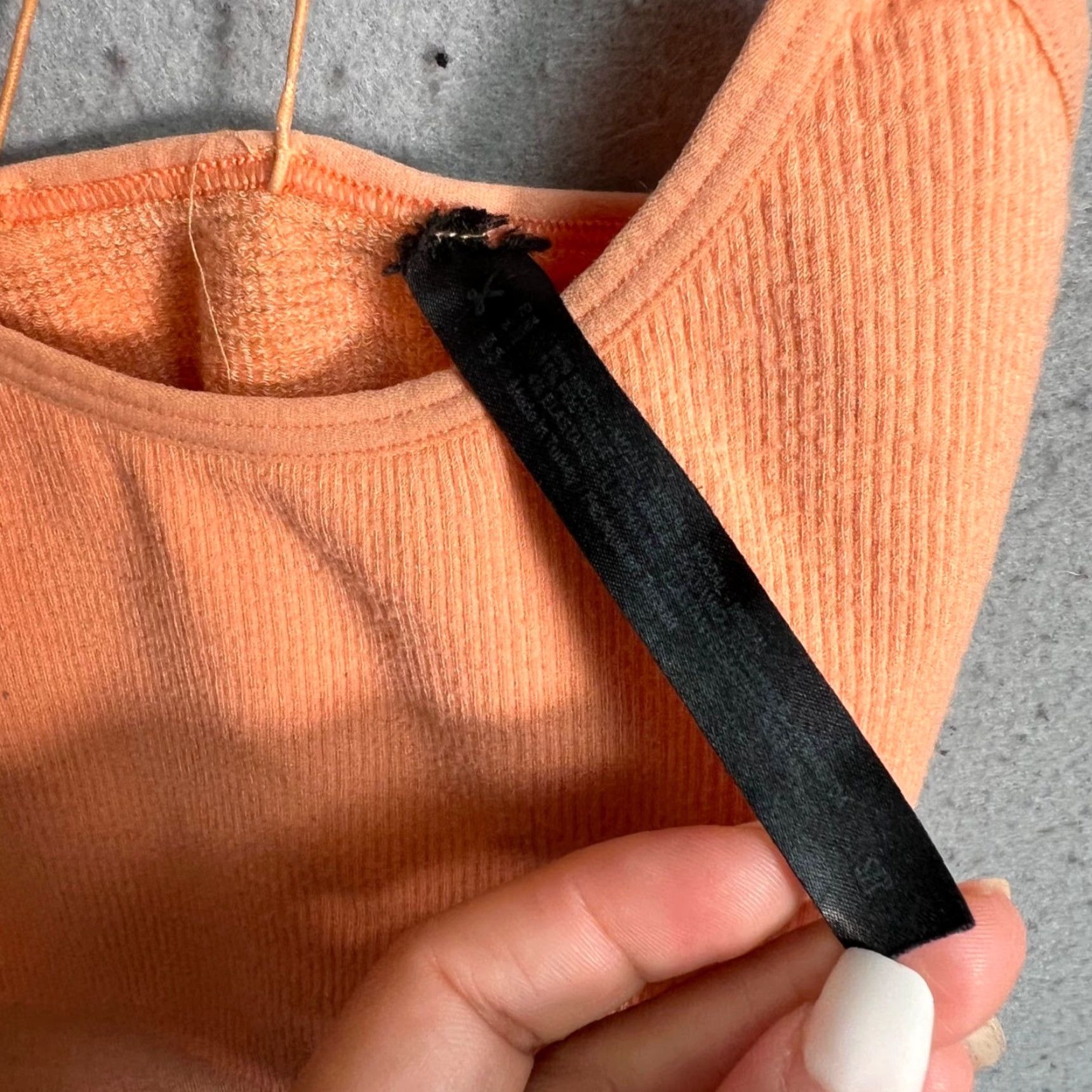 Vintage Out From Under Orange Ribbed Crop Top With Double Straps Womens Small Tank Cropped Cotton Sleeveless Size S / US 4 / IT 40 - 3 Thumbnail