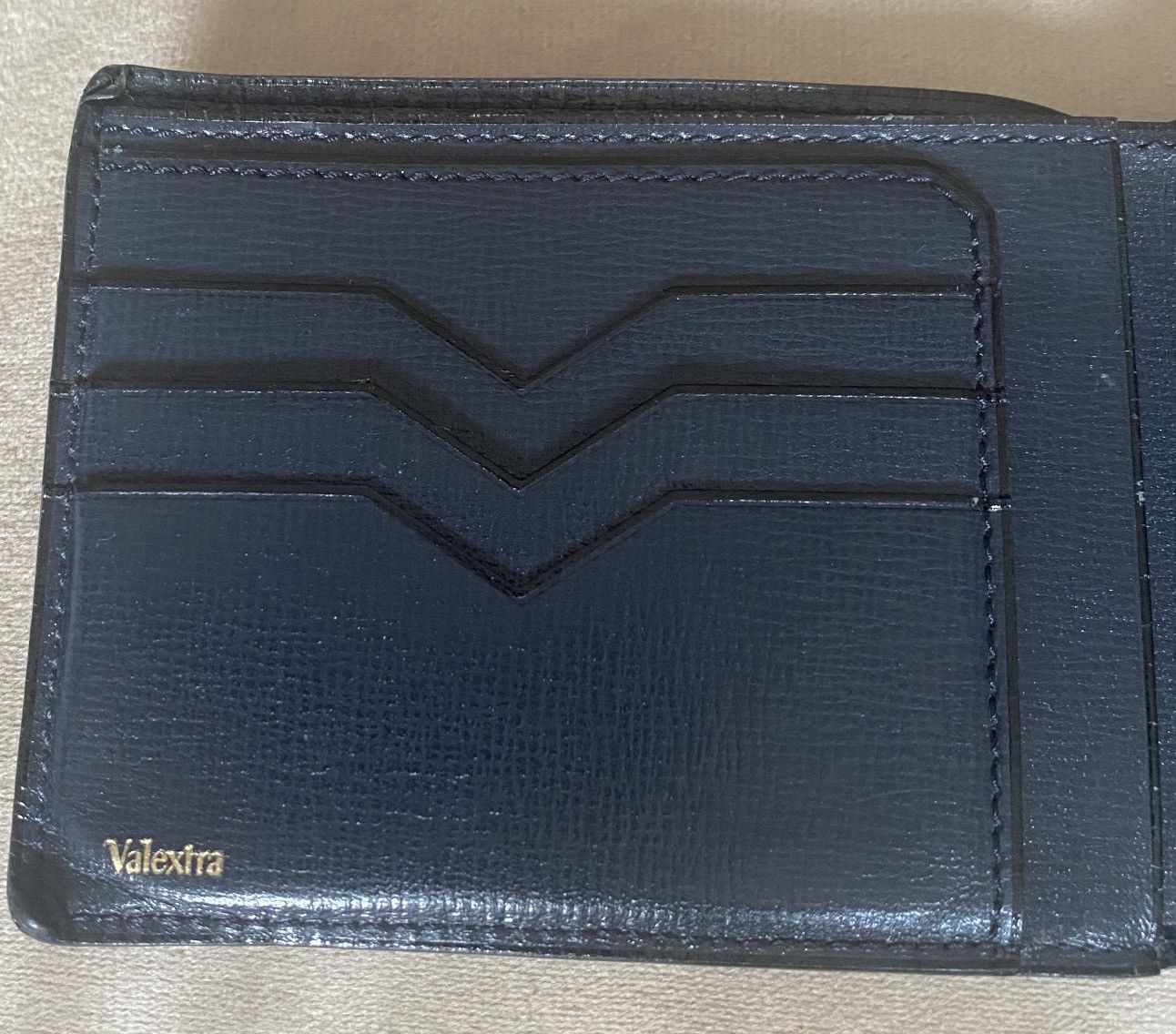 Valextra Portefeuille Valextra en Cuir Grainé "Costa" – Navy Blue Size ONE SIZE - 2 Thumbnail