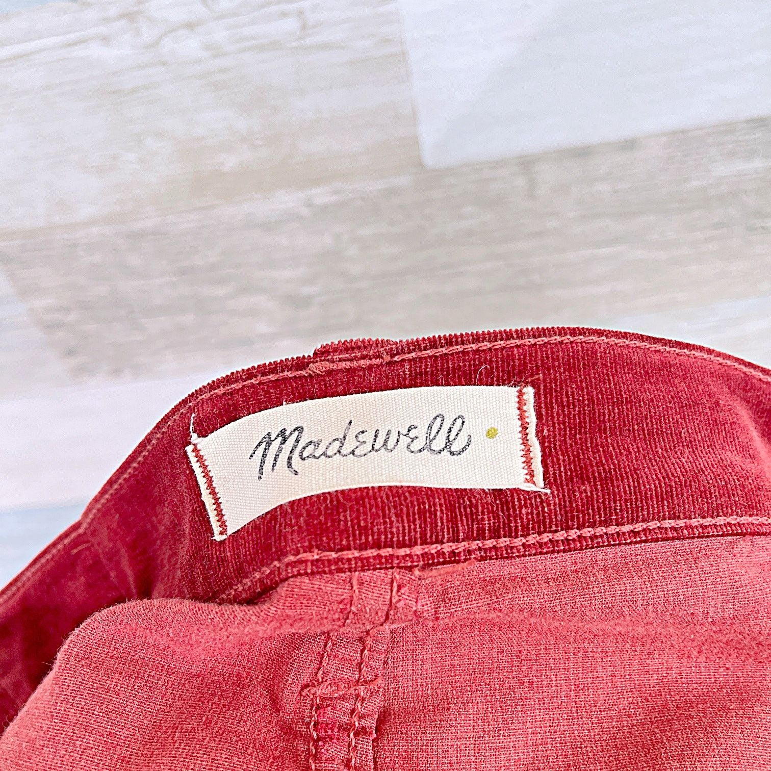 Madewell Madewell Corduroy 10" High Rise Skinny Jeans Red Womens 29P Size 28" / US 6 / IT 42 - 7 Thumbnail