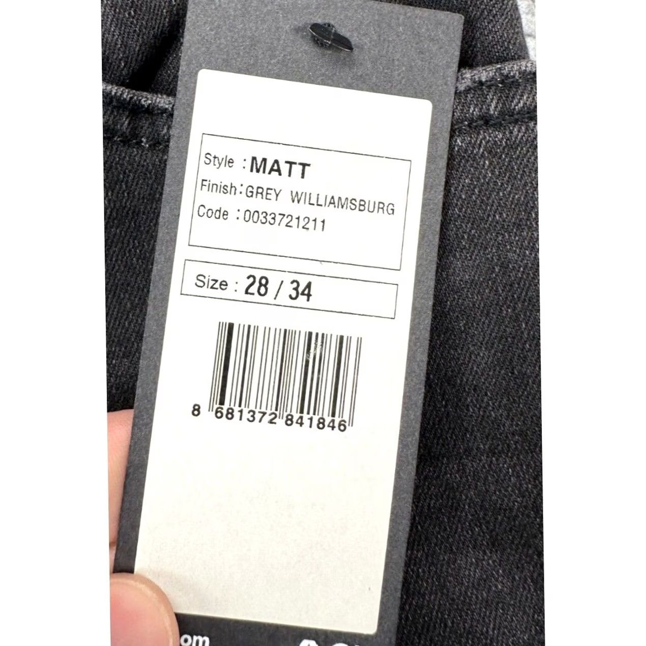 Vintage Mavi Matt Jeans Mens 28X34 Charcoal Grey Relaxed Straight Leg Denim Pants Size US 28 / EU 44 - 2 Thumbnail