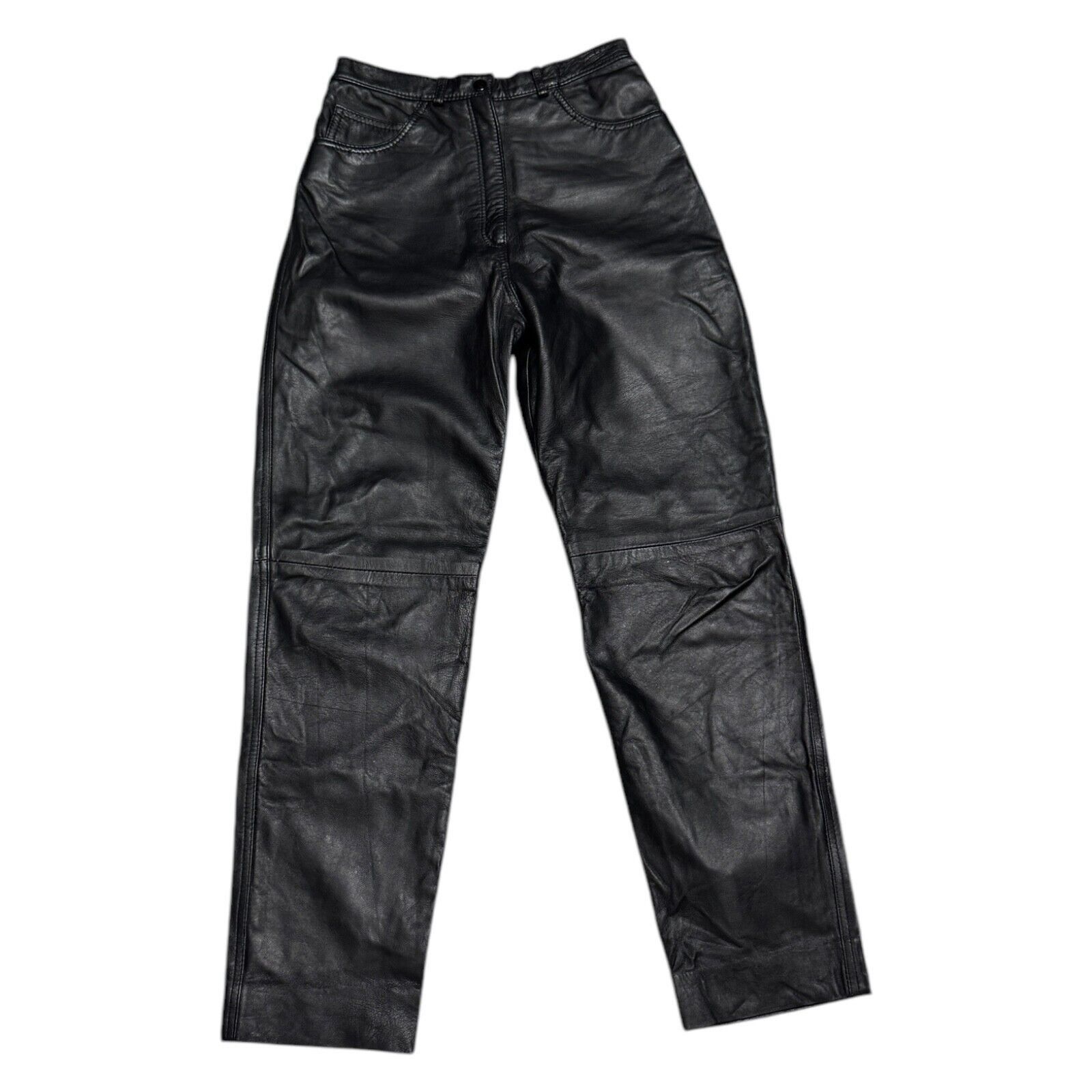 Leather × Vintage Vintage 90s GENUINE LEATHER DiCapra Designer Biker Pants Size 26" / US 2 / IT 38 - 1 Thumbnail