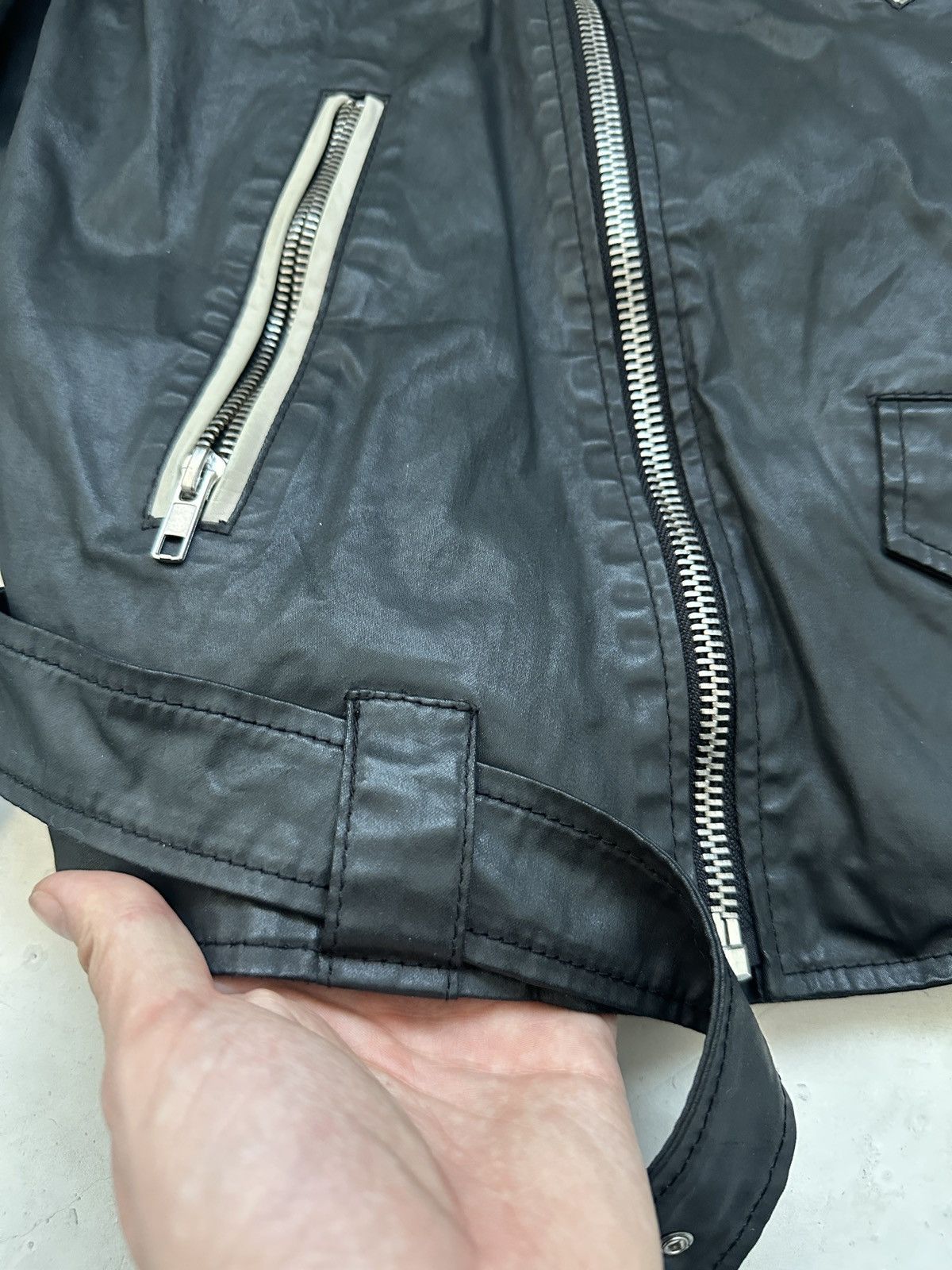 Designer × Diesel Diesel Waxed cotton and leather ramone biker jacket Y2K Size US XL / EU 56 / 4 - 8 Thumbnail