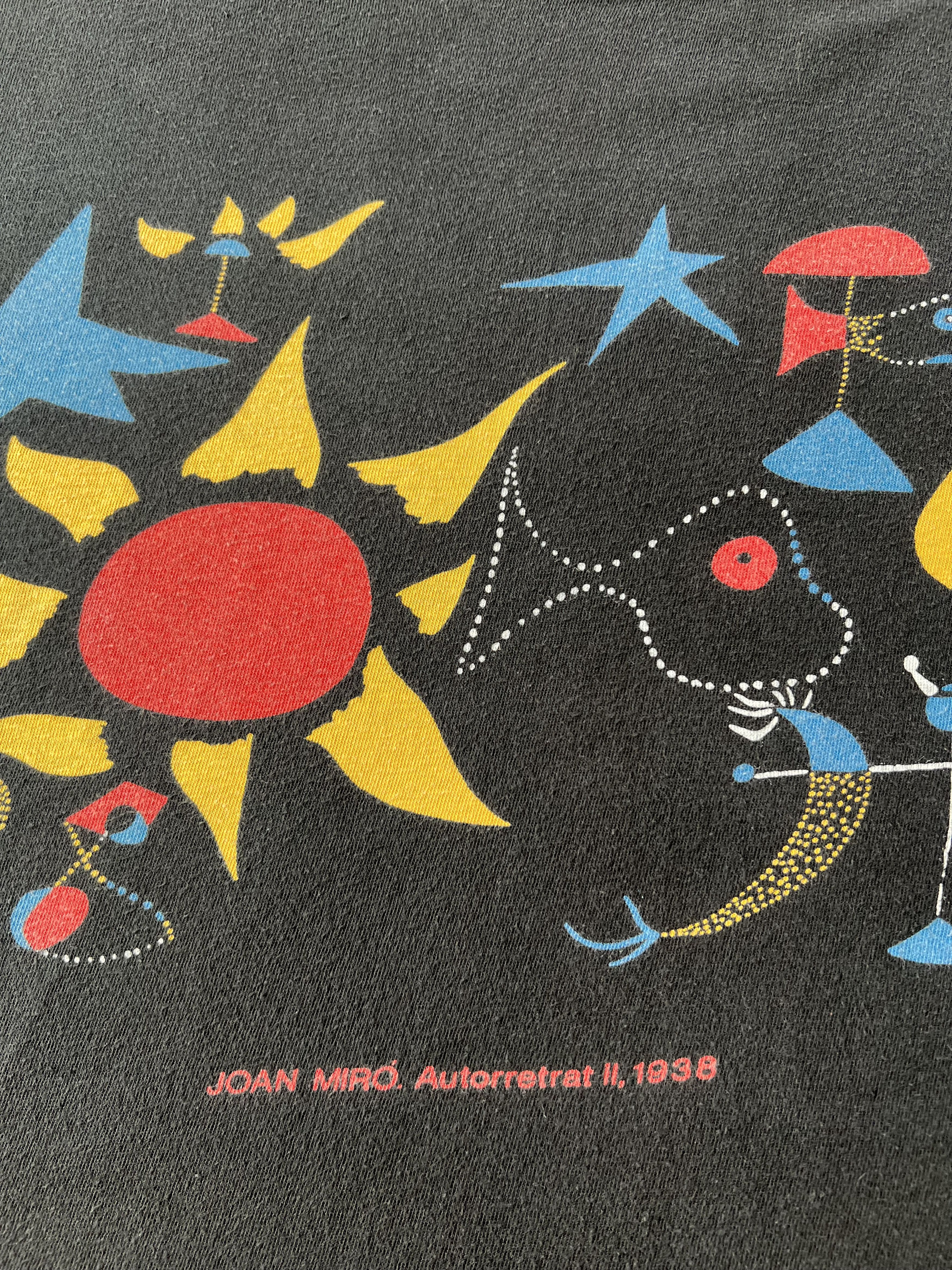 Arts & Science Vintage 1998 Joan Miro Suc Miro Art Black T-shirt Size US L / EU 52-54 / 3 - 5 Thumbnail