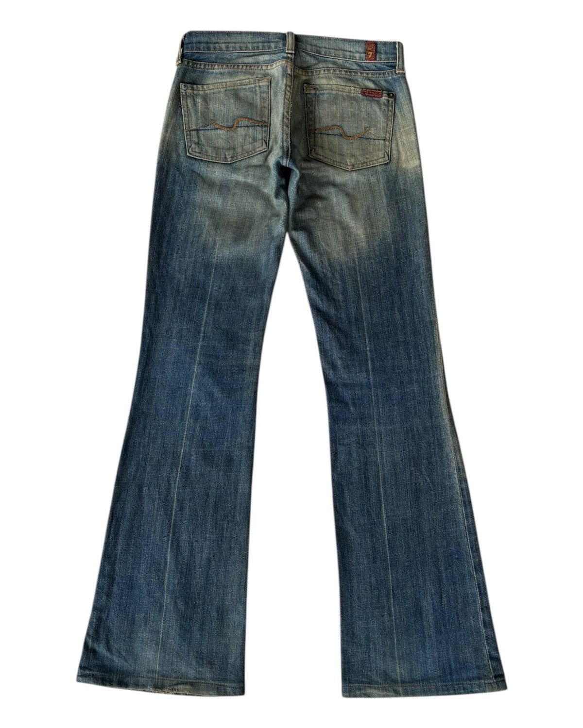 7 For All Mankind × Japanese Brand Flare Jeans Rusty Bootcut 7 For All Mankind Distress Denim Size 27" / US 4 / IT 40 - 8 Thumbnail