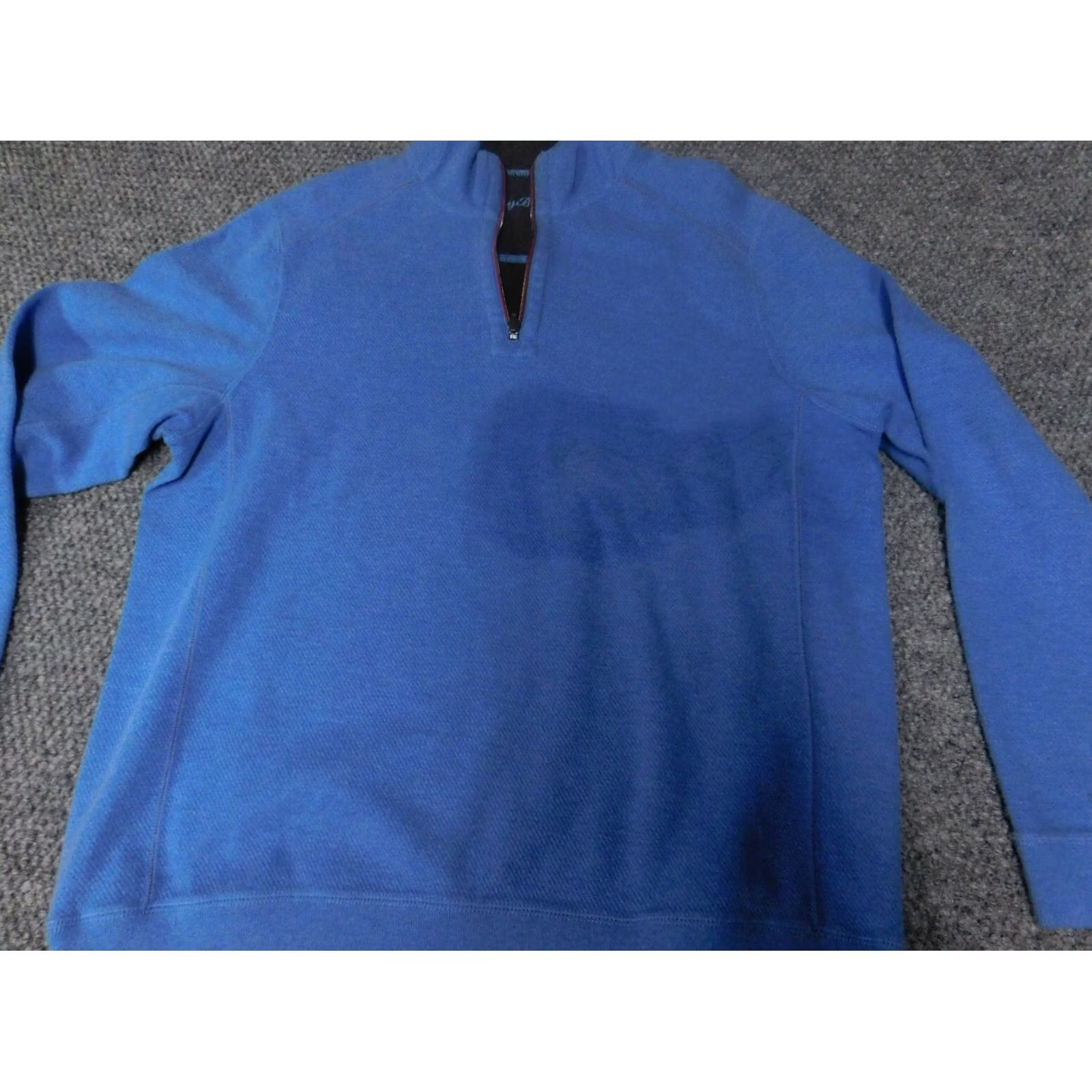 Tommy Bahama Tommy Bahama Mens Sweater XL Blue Pullover Knit Crew Neck Stretch Regular, Classic, Cotton Wool, Long Sleeve, Solid, Pullover, Vintage No, Men Size US XL / EU 56 / 4 - 3 Thumbnail