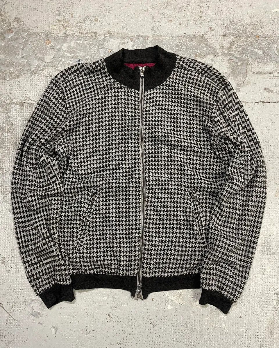 Emporio Armani 2000s Emporio Armani Houndstooth Black & White Wool Jacket Size US S / EU 44-46 / 1 - 1 Thumbnail