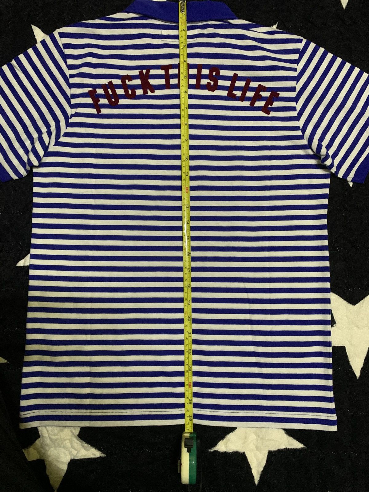Wacko Maria Wacko Maria Striped Polo Flocking Back Hit “FUCK THIS LIFE” Size US M / EU 48-50 / 2 - 10 Thumbnail