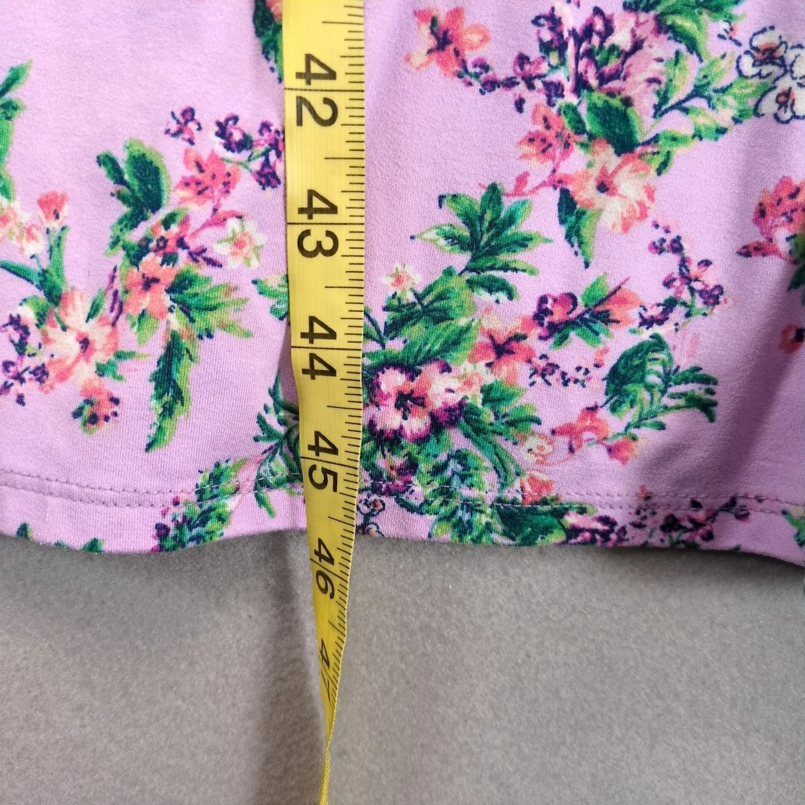 Other Love, Alexa Purple Floral Midi Dress XL Stretch Puff Sleeve Size XL / US 12-14 / IT 48-50 - 6 Thumbnail