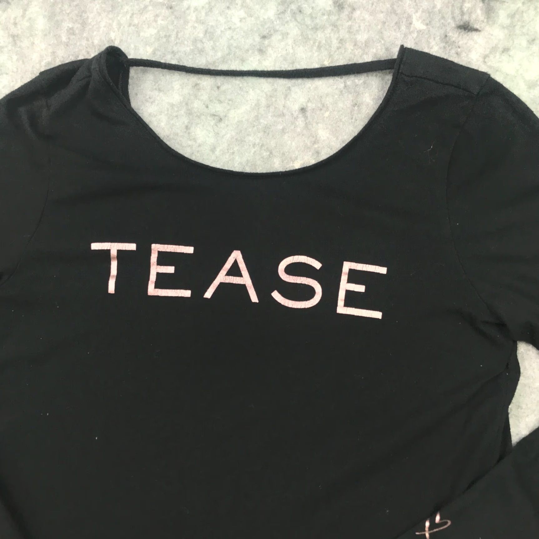 Victoria's Secret Victoria's Secret Shirt Womens Black Long Sleeve Round Neck Tease T-Shirt Small Easy Flowy All Seasons Casual Size S / US 4 / IT 40 - 3 Thumbnail