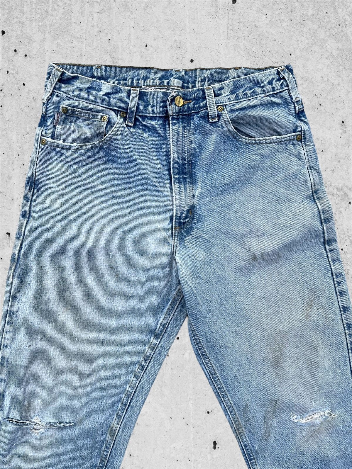 Carhartt 🔥 Carhartt Vintage Distressed Denim W33🔥 Size US 33 - 3 Thumbnail